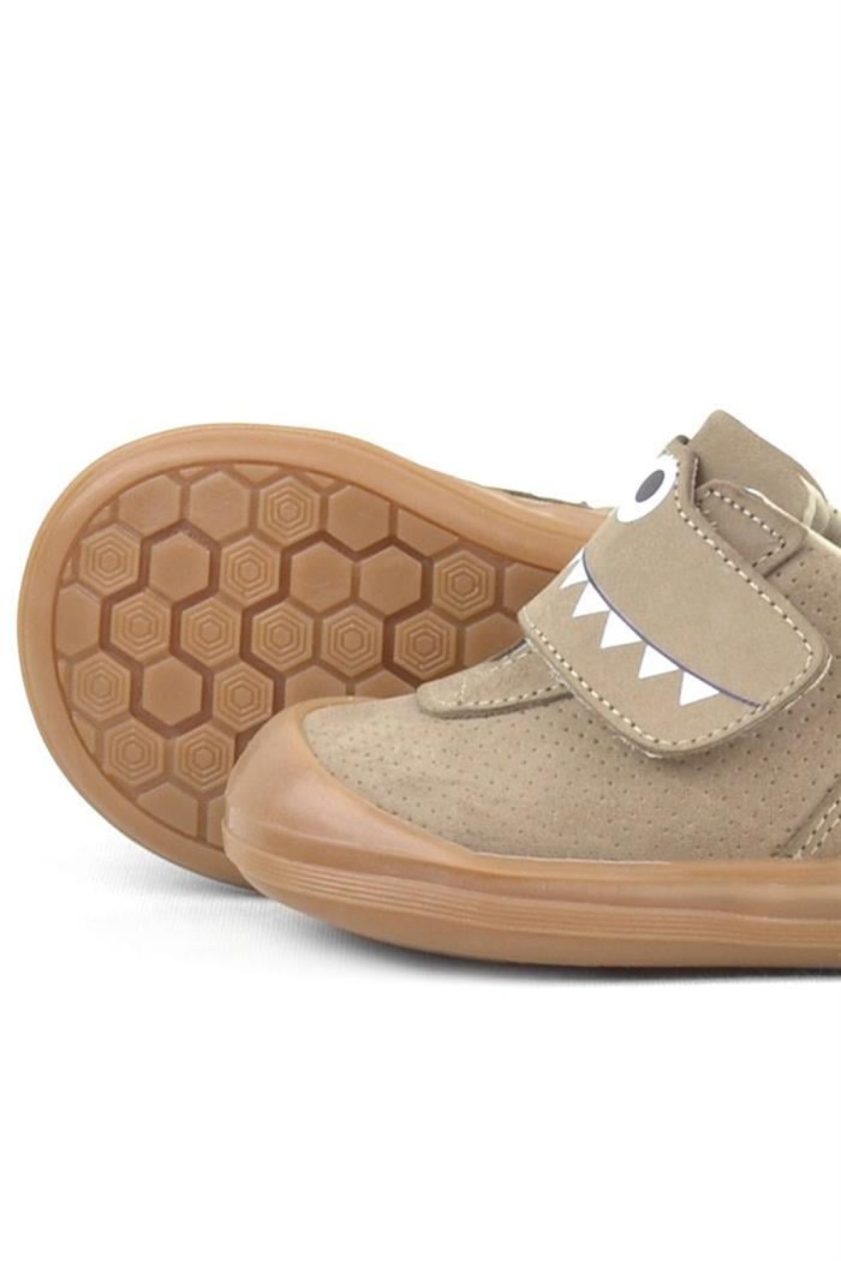 Dino Hakiki Deri Kum Rengi Yüksek Bilekli Bebek Ayakkabı - Görsel 9