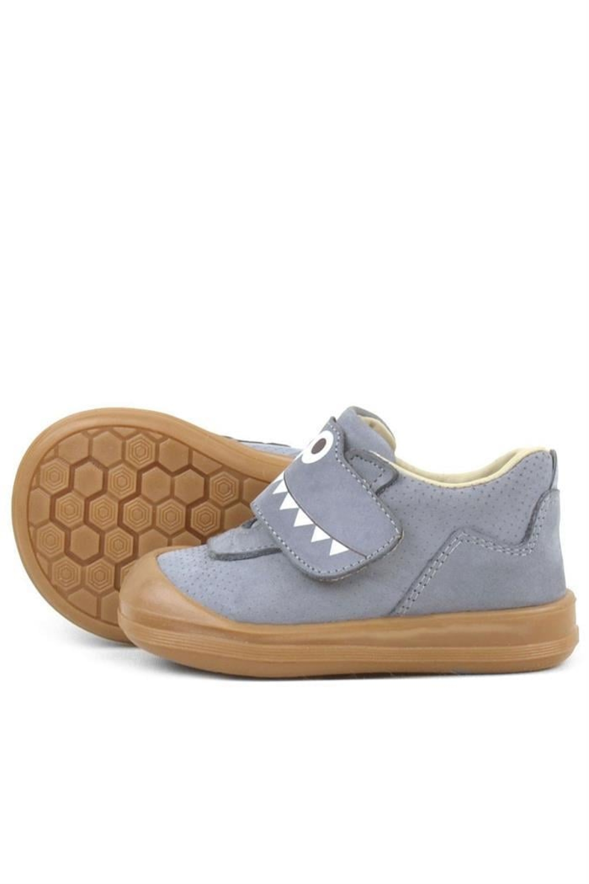Dino Hakiki Deri Gri Yüksek Bilekli Bebek Ayakkabı - Görsel 8