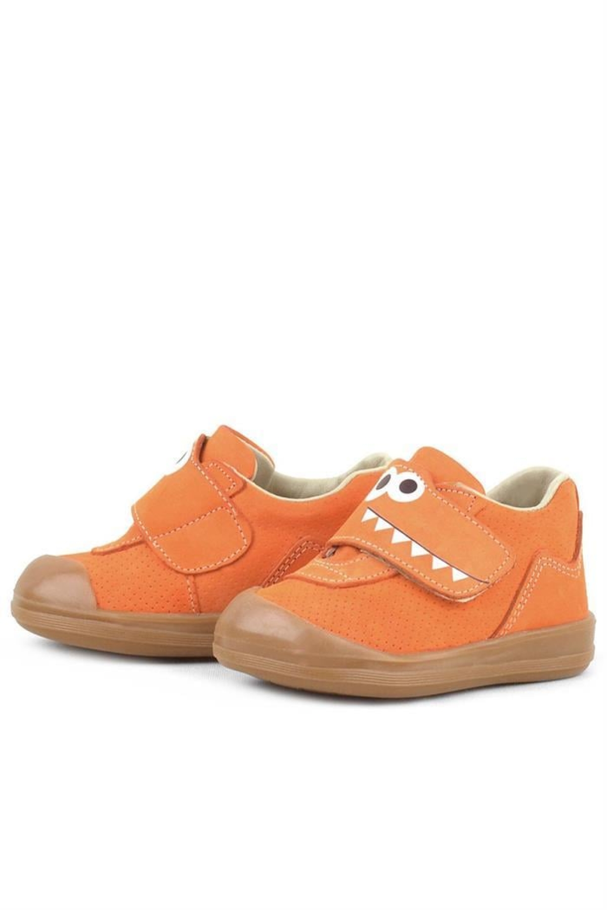 Dino Hakiki Deri Turuncu Yüksek Bilekli Bebek Ayakkabı - Görsel 7
