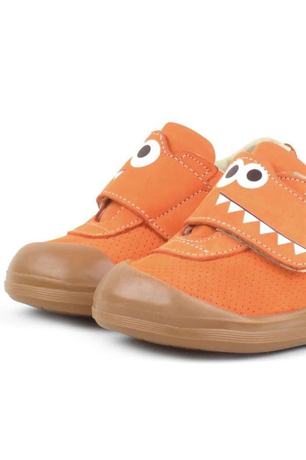 Dino Hakiki Deri Turuncu Yüksek Bilekli Bebek Ayakkabı - Görsel 9