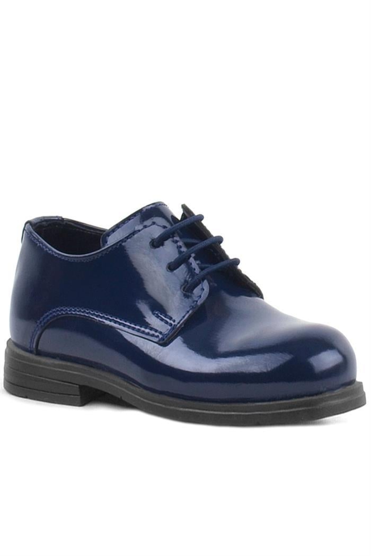 Lacivert Rugan Bağcıklı Oxford Çocuk Okul Ayakkabısı - Görsel 2