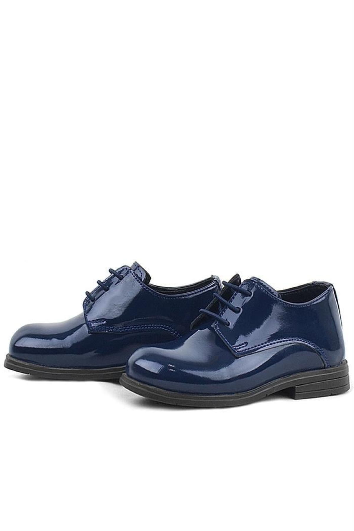 Lacivert Rugan Bağcıklı Oxford Çocuk Okul Ayakkabısı - Görsel 4