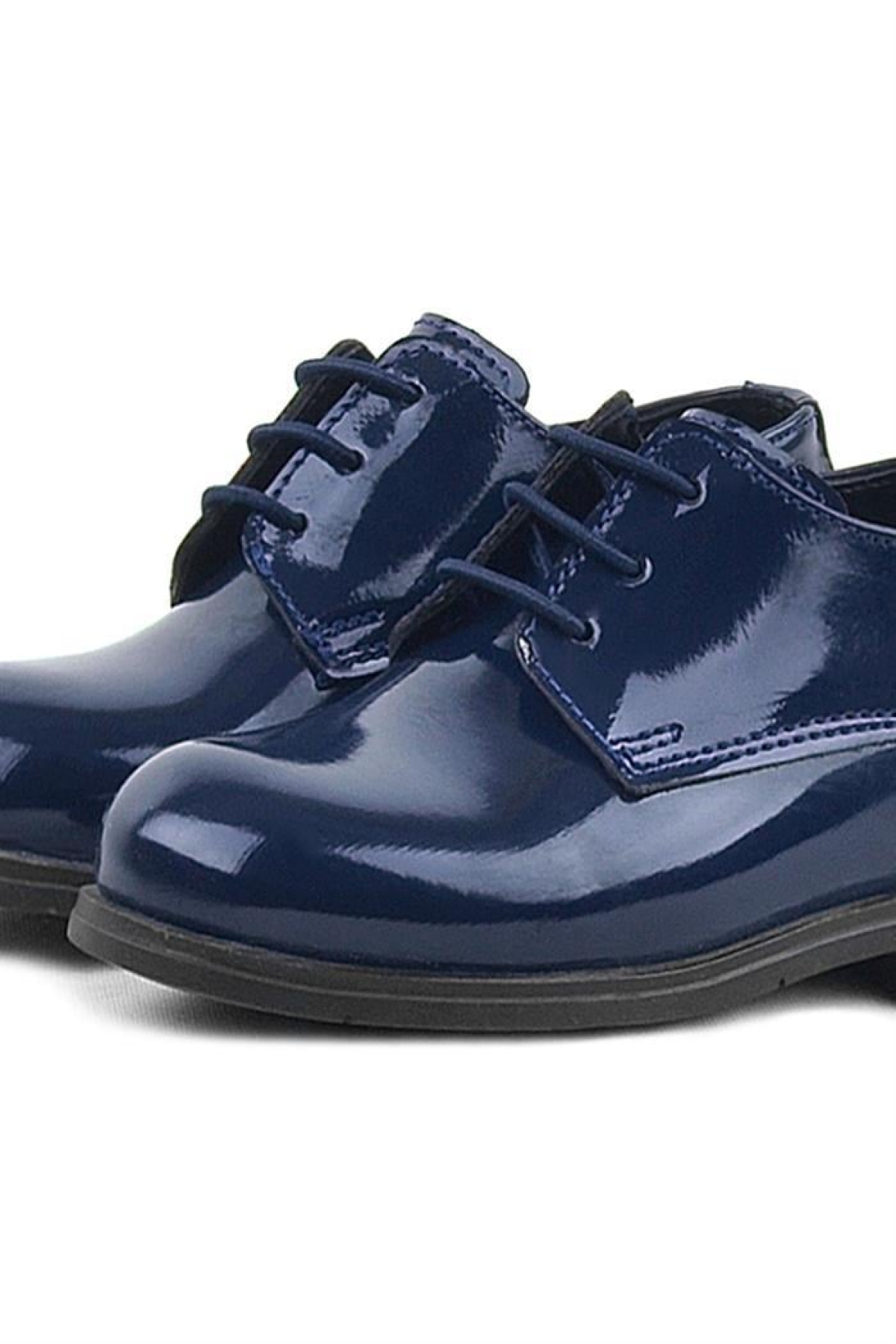 Lacivert Rugan Bağcıklı Oxford Çocuk Okul Ayakkabısı - Görsel 6