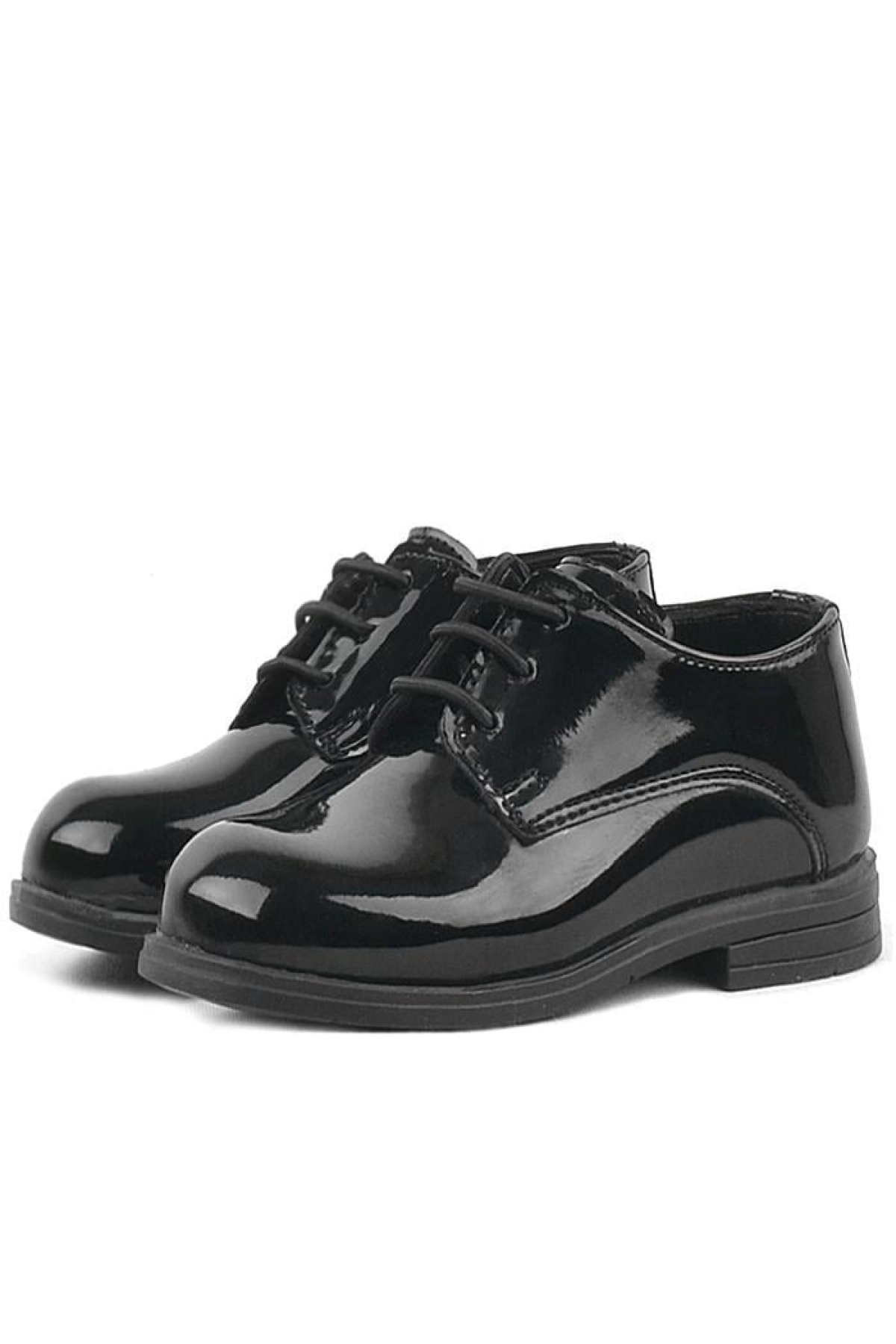 Siyah Rugan Bağcıklı Oxford Çocuk Okul Ayakkabısı - Görsel 4