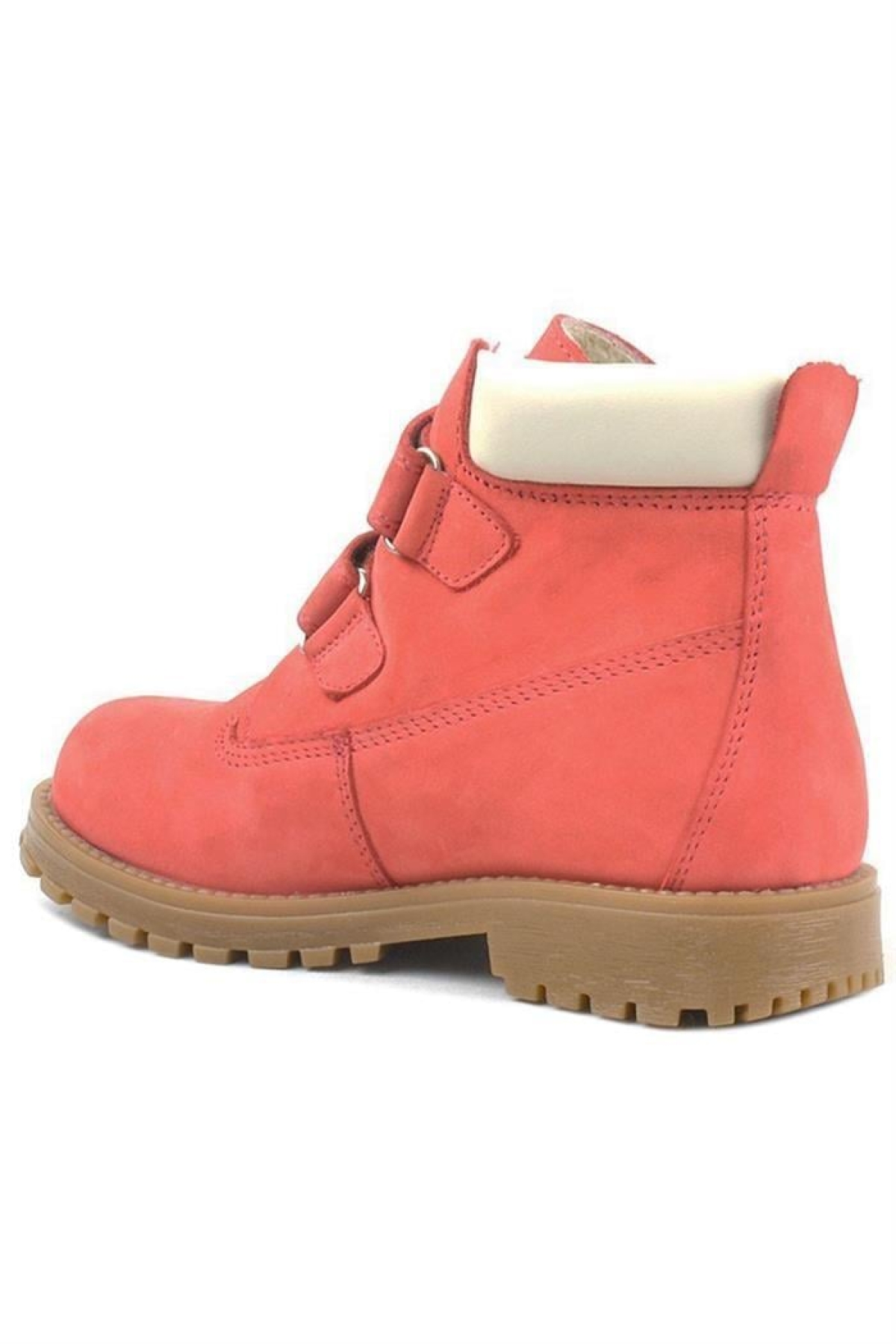 Neson Hakiki Deri Kırmızı Cırtlı Çocuk Bot - Görsel 5