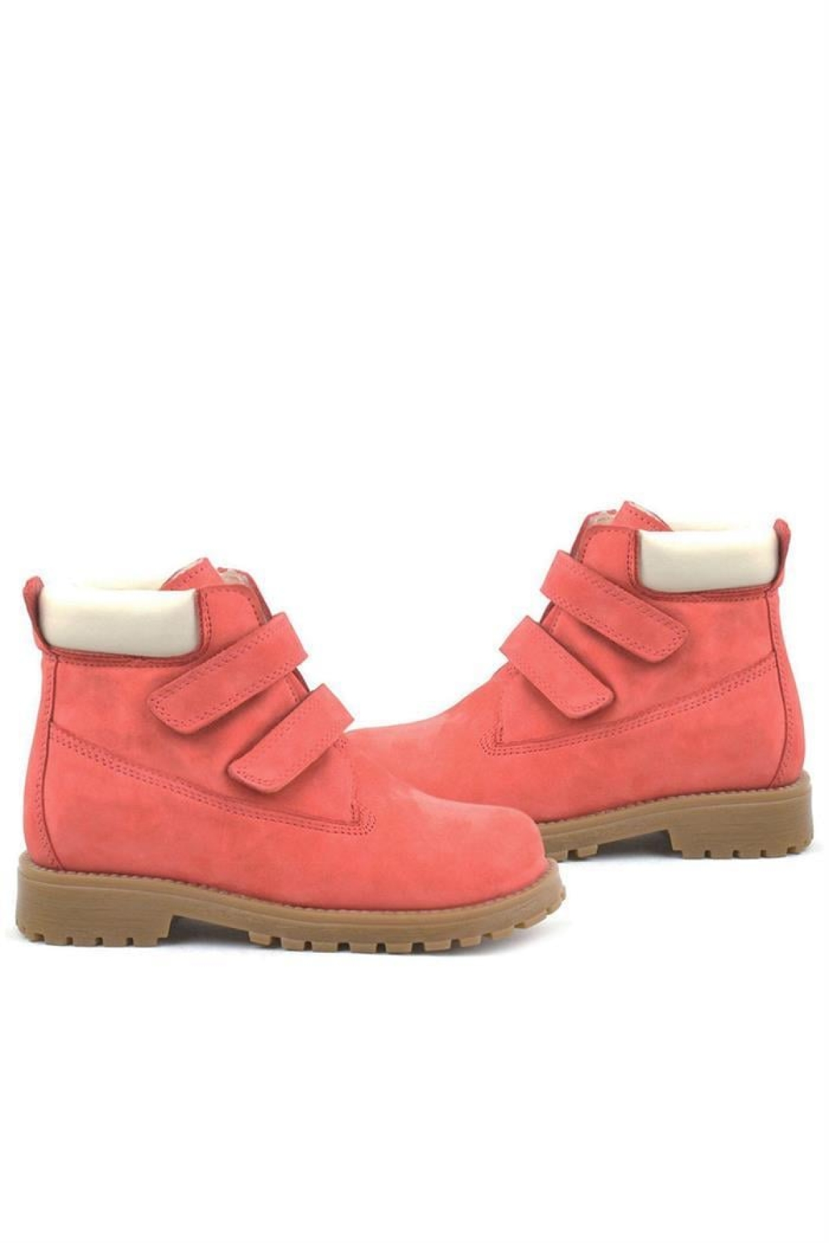 Neson Hakiki Deri Kırmızı Cırtlı Çocuk Bot - Görsel 9