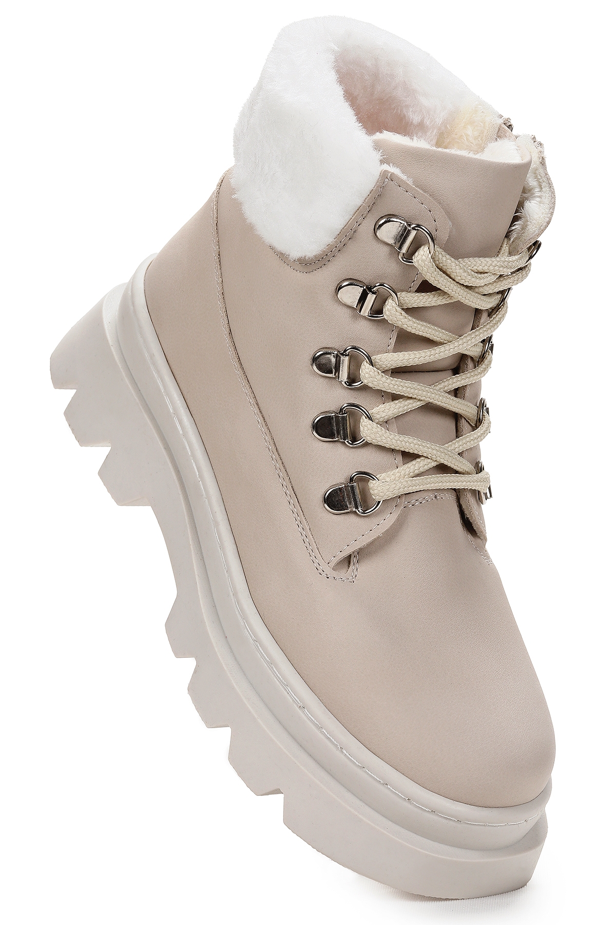 Kiko Kids Kiko Kids Edu Günlük Fermuarlı Kız Çocuk Bot Ayakkabı Bej | Flo Bej - 2. görsel