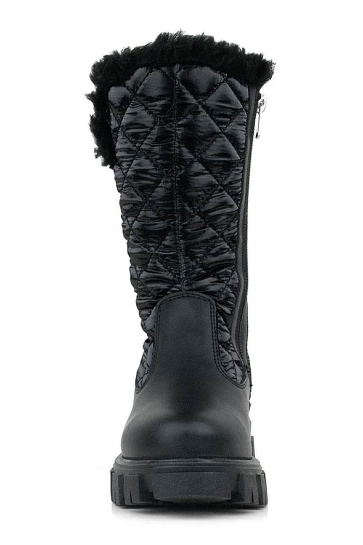 Siyah Uzun Fermuarlı Kız Çocuk Yağmur Çizmesi - Görsel 4