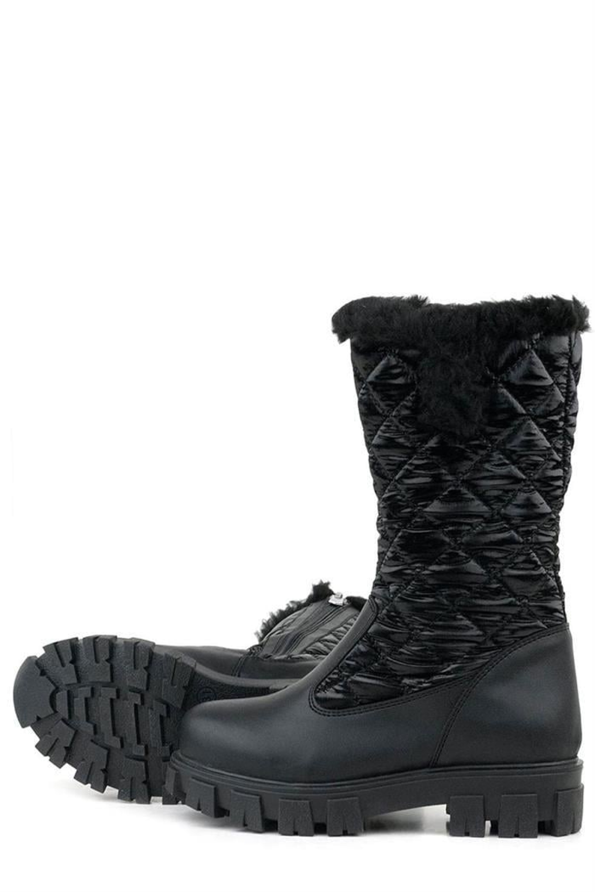 Siyah Uzun Fermuarlı Kız Çocuk Yağmur Çizmesi - Görsel 6