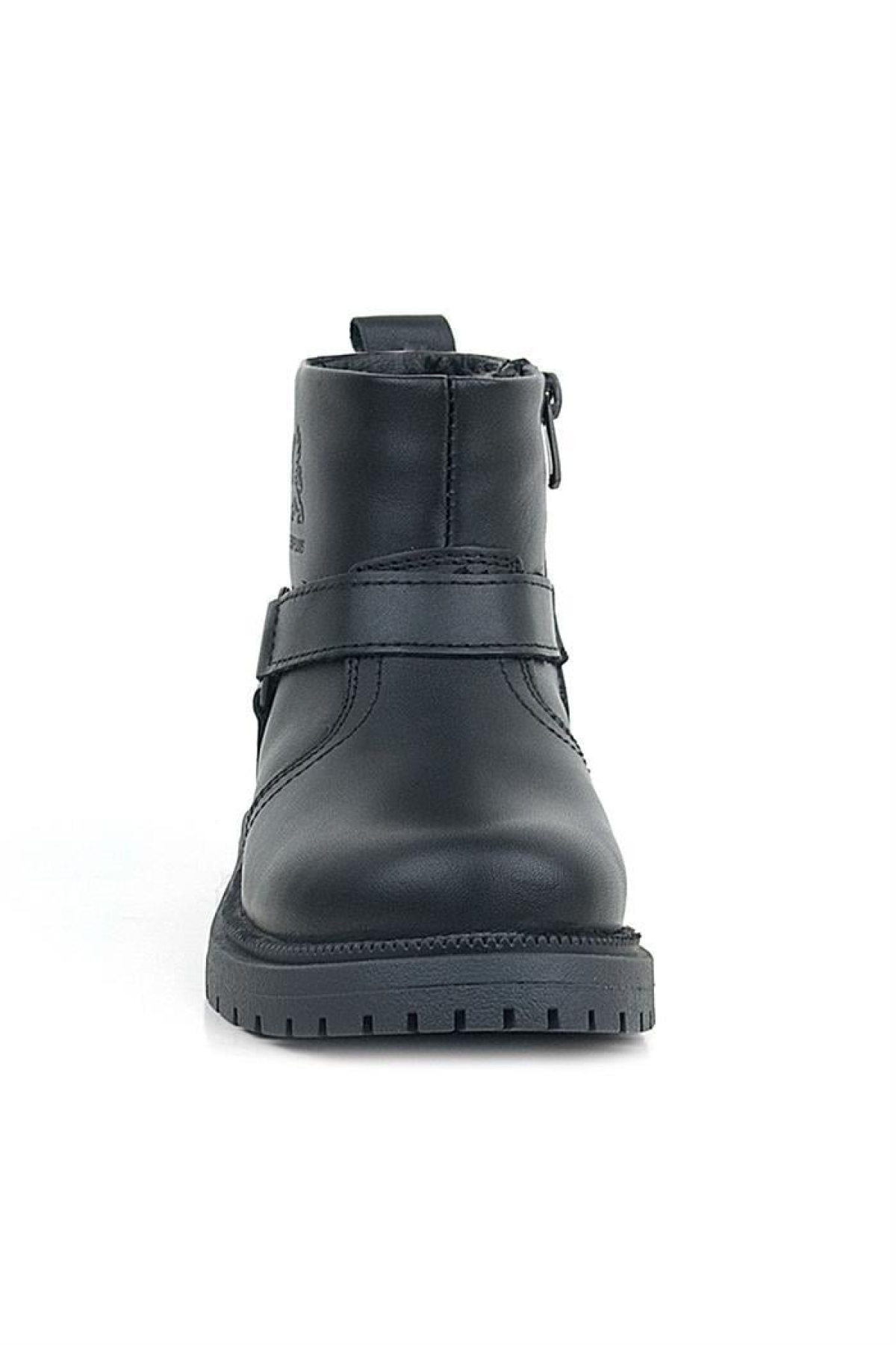 Gerçek Kürklü Hakiki Deri Siyah Fermuarlı Çocuk Bot - Görsel 8
