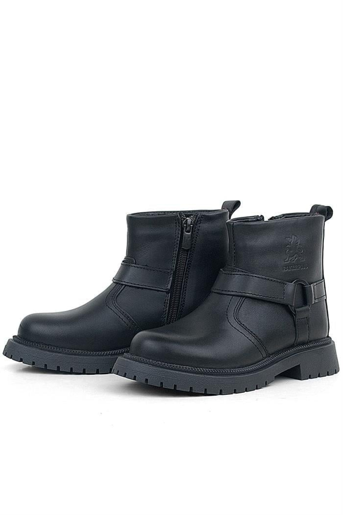 Gerçek Kürklü Hakiki Deri Siyah Fermuarlı Çocuk Bot - Görsel 9