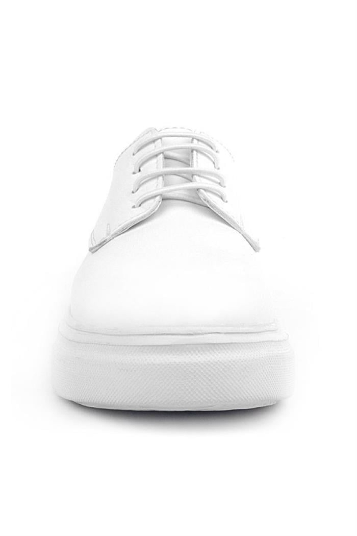 Derby Beyaz Cilt Yüksek Taban Çocuk Klasik Ayakkabı - Görsel 6