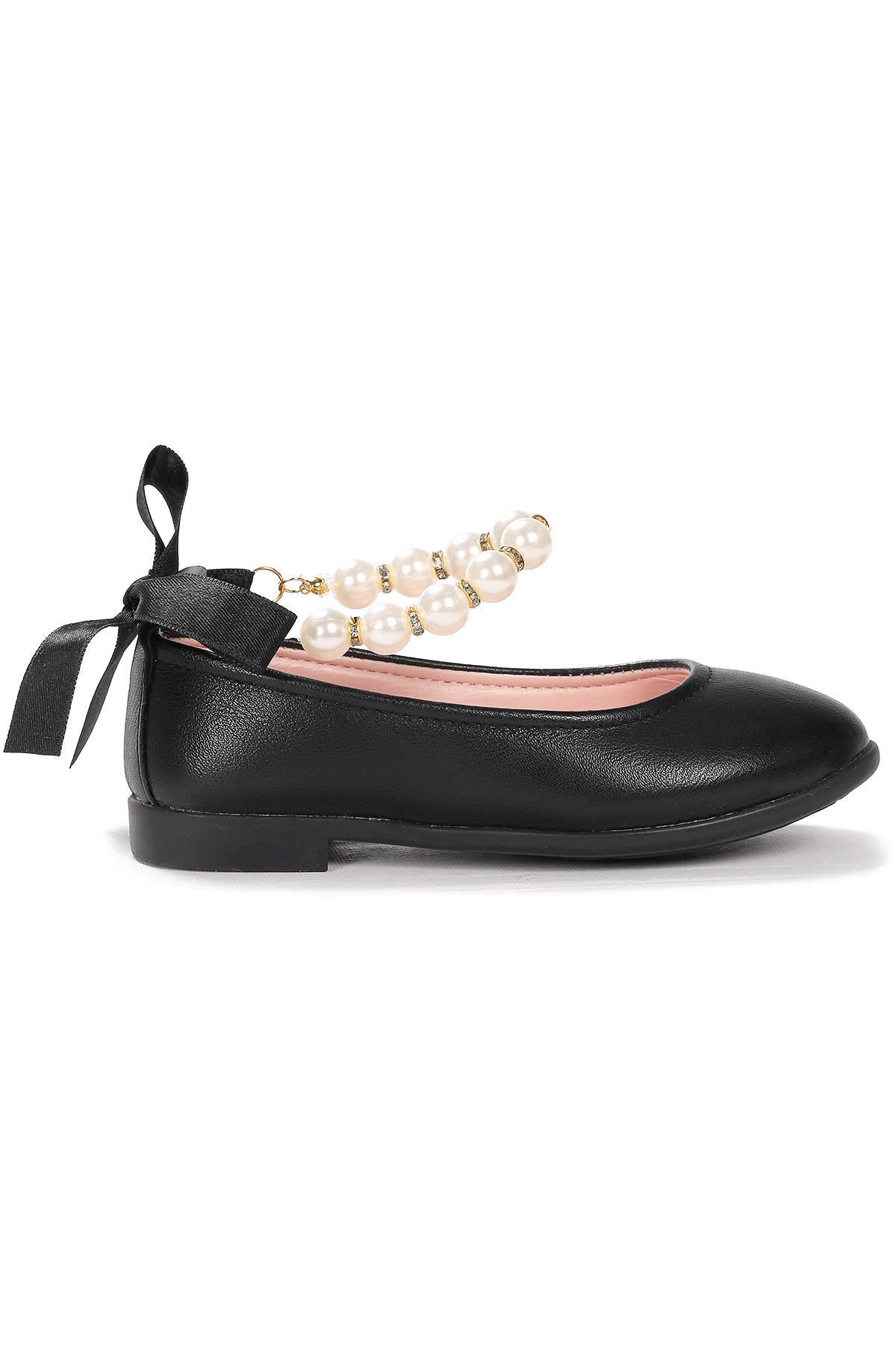 Blanch Cilt İncilli Lastikli Kız Çocuk Babet Ayakkabı Siyah - Görsel 5