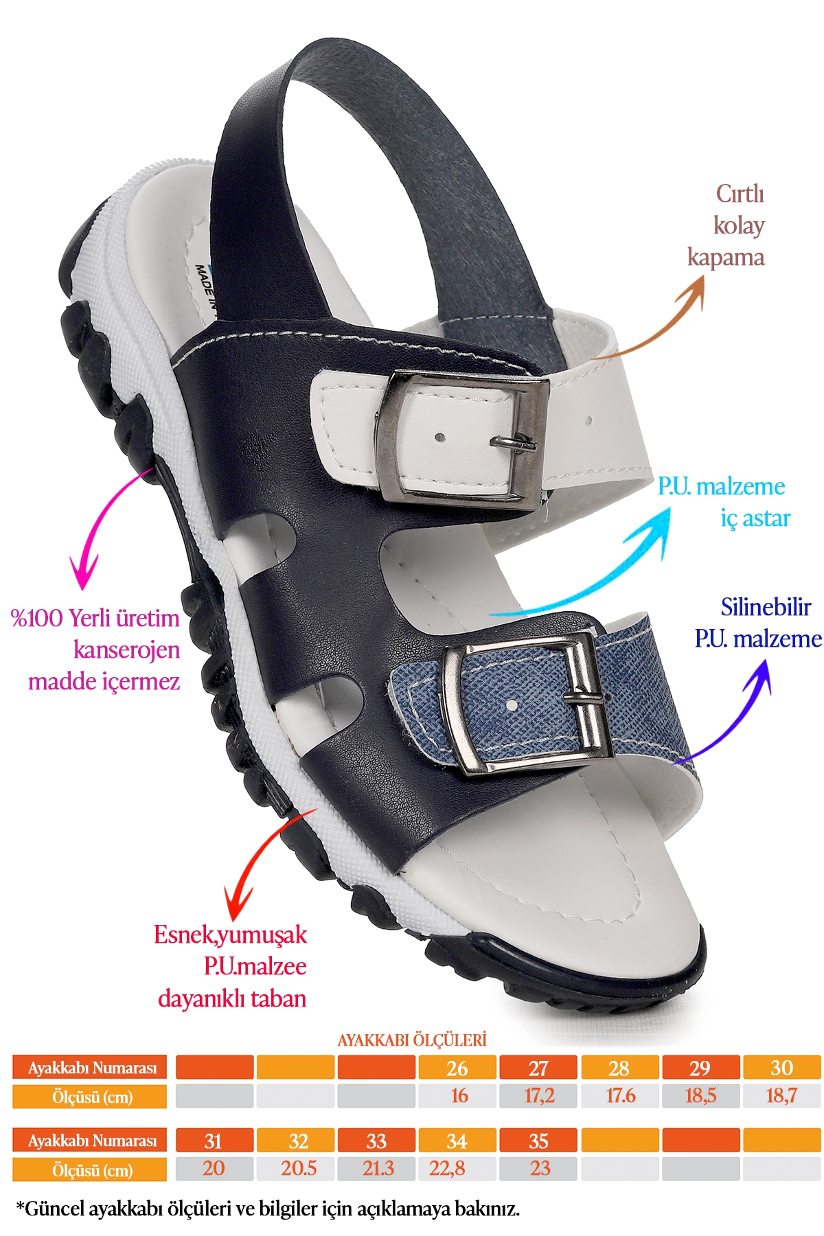 Erkek Çocuk Sandalet Arz 2359 Lacivert - Mavi - Görsel 3