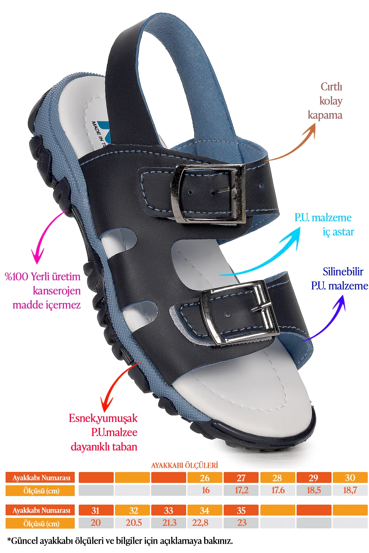 Erkek Çocuk Sandalet Arz 2359 Lacivert - Görsel 3