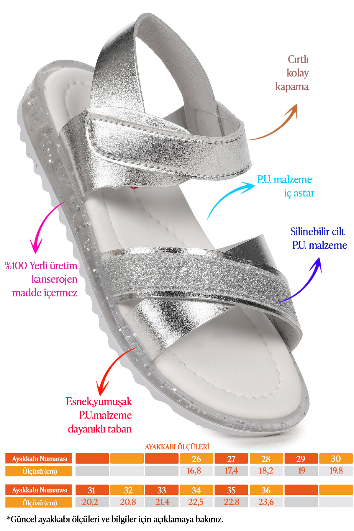 Kiko Kids Beyaz Kiko Kids Arz Kız Çocuk Sandalet