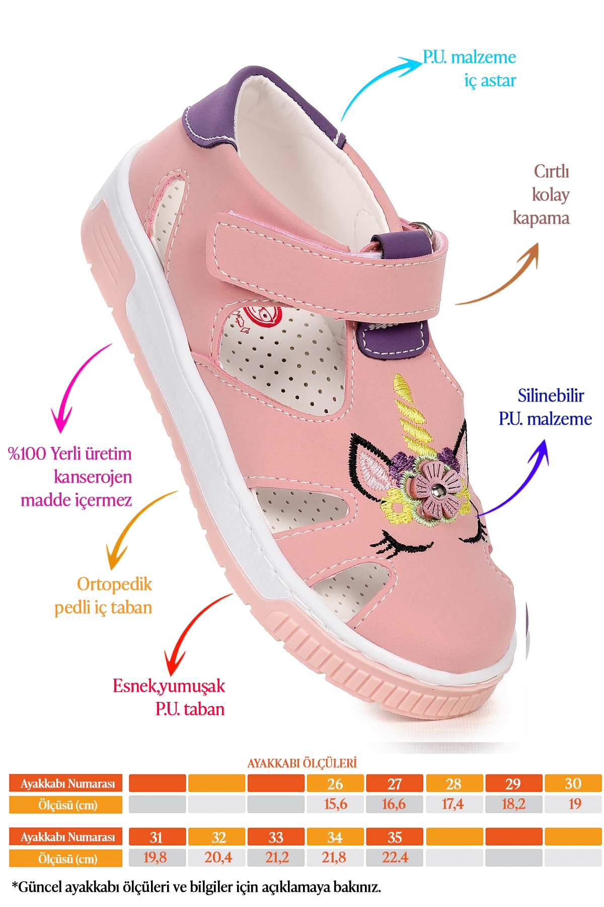 Kız Çocuk Günlük Ayakkabı Arz 2326 Somon - Görsel 3