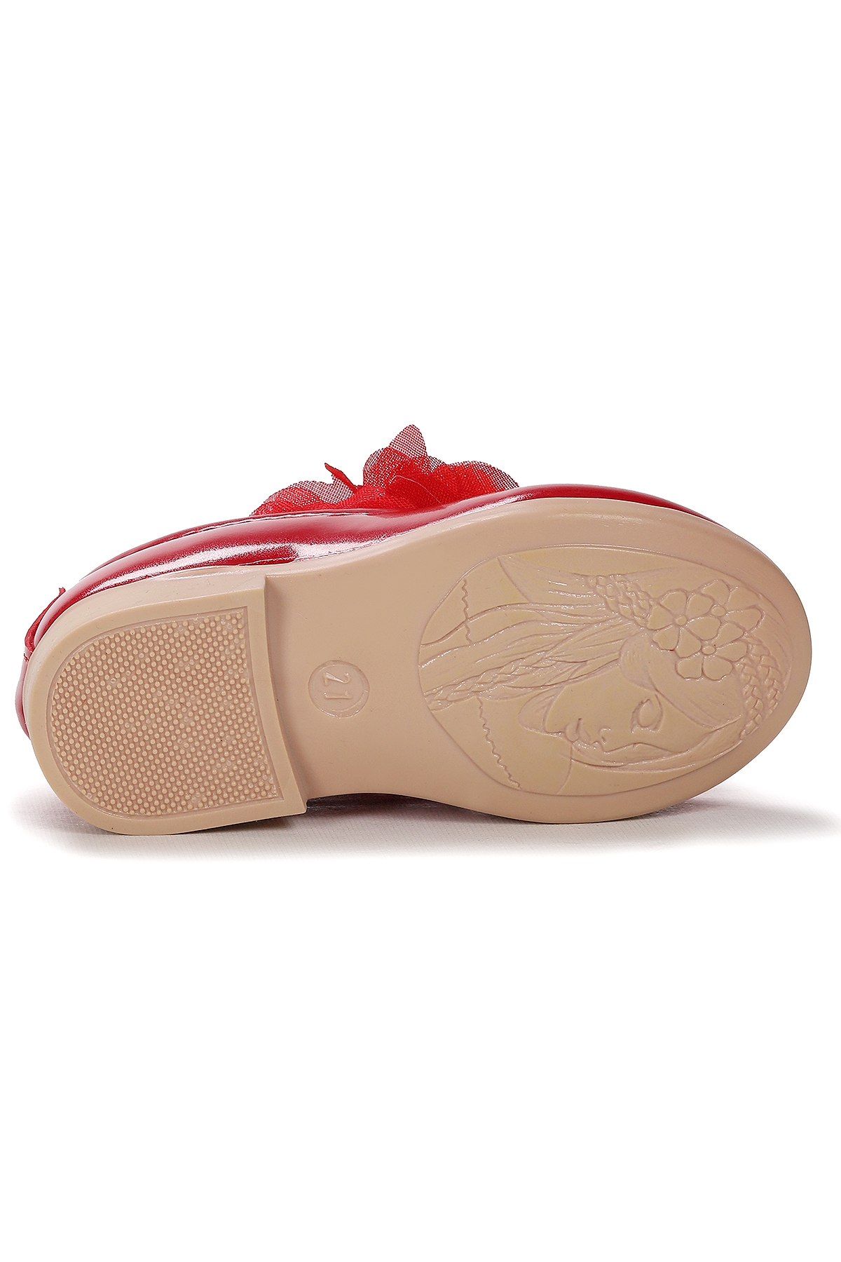 Flovers Cilt Rugan Kız Bebek Babet Ayakkabı Kırmızı - Görsel 6