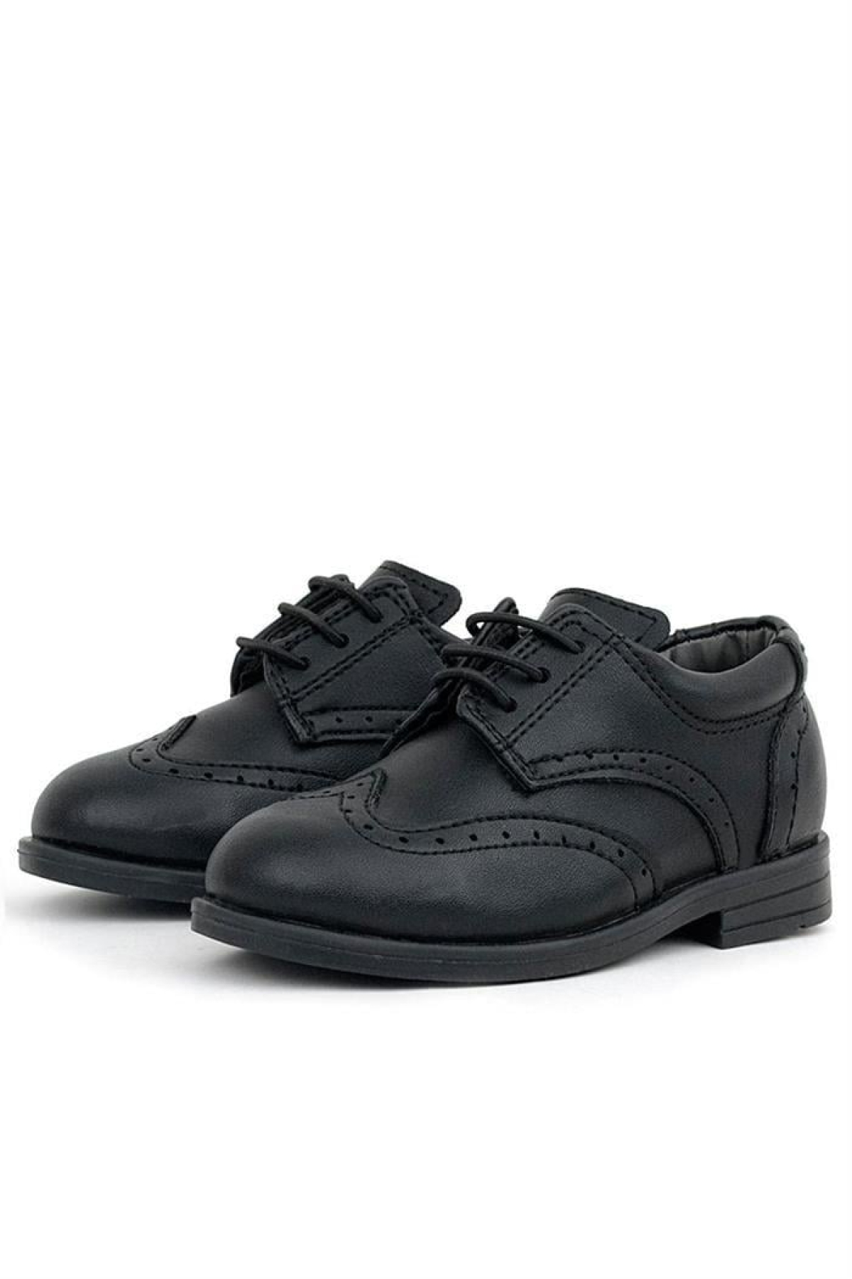 Titan Siyah Mat Bağcıklı Erkek Bebek Ayakkabı - Görsel 5