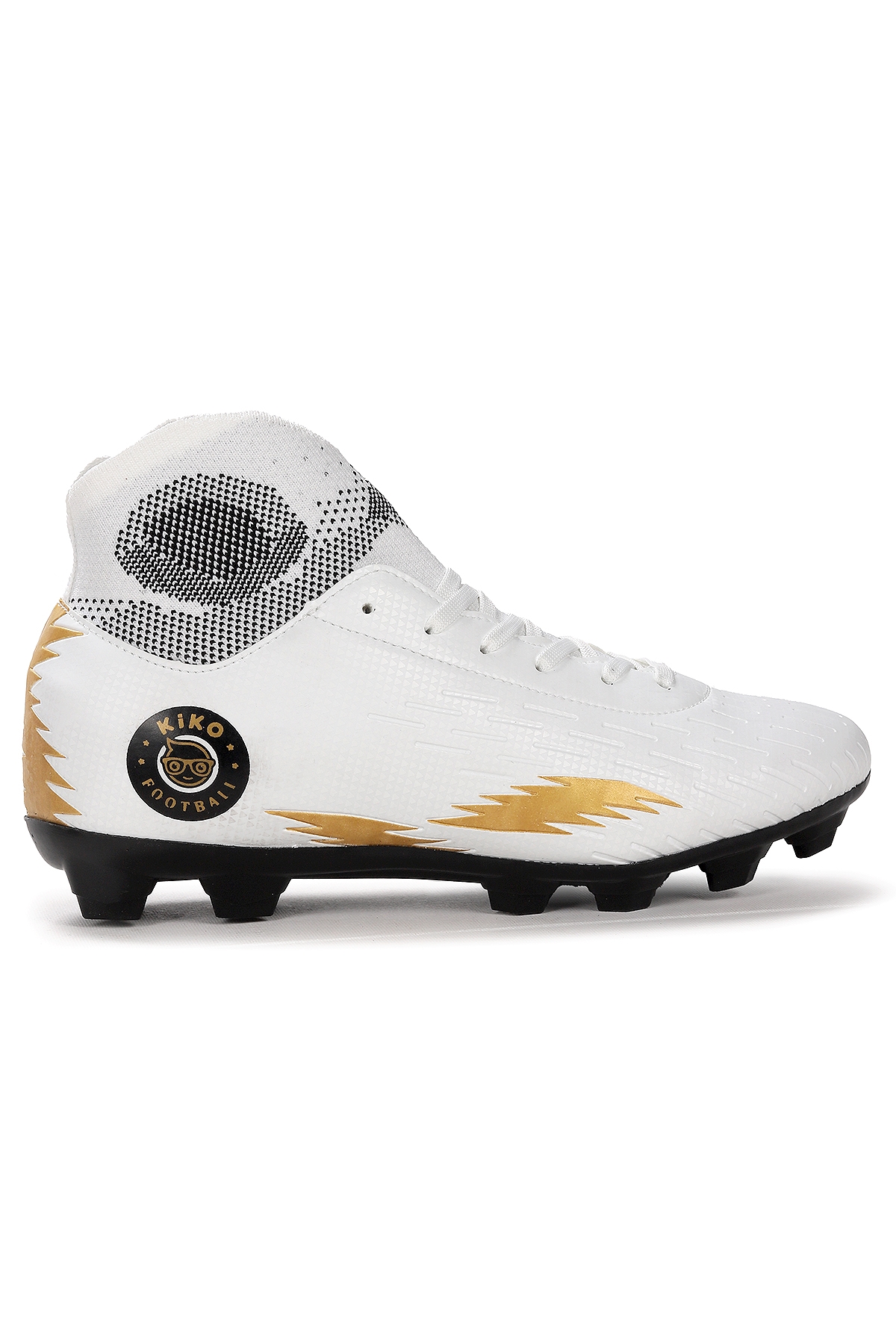 Tusa FKP Boğazlı Krampon Çim Saha Erkek Çocuk Futbol Ayakkabı Beyaz - Siyah - Görsel 5