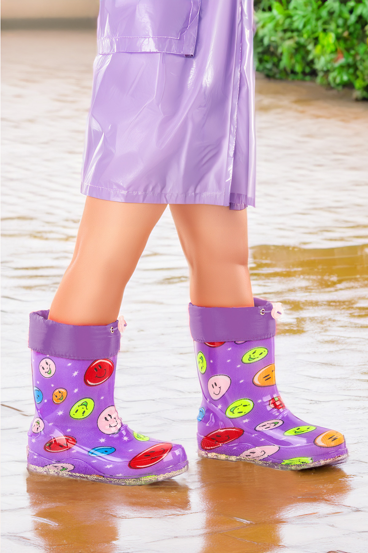 Savana Su Geçirmez Kız Çocuk Yağmur Çizmesi Mor - Görsel 4