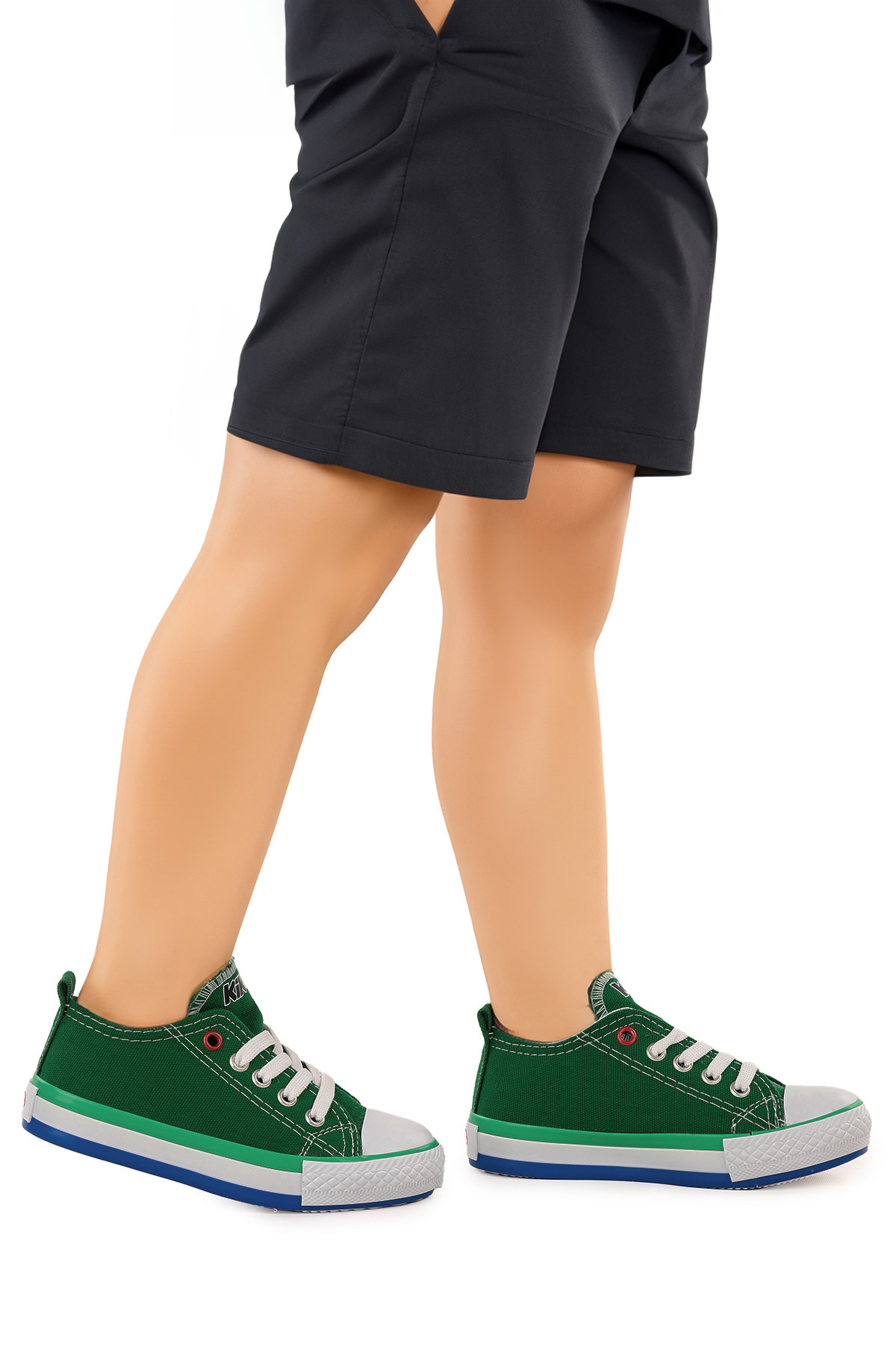 Tinna Bağcıklı Erkek Çocuk Keten Spor Ayakkabı Yeşil - Görsel 4