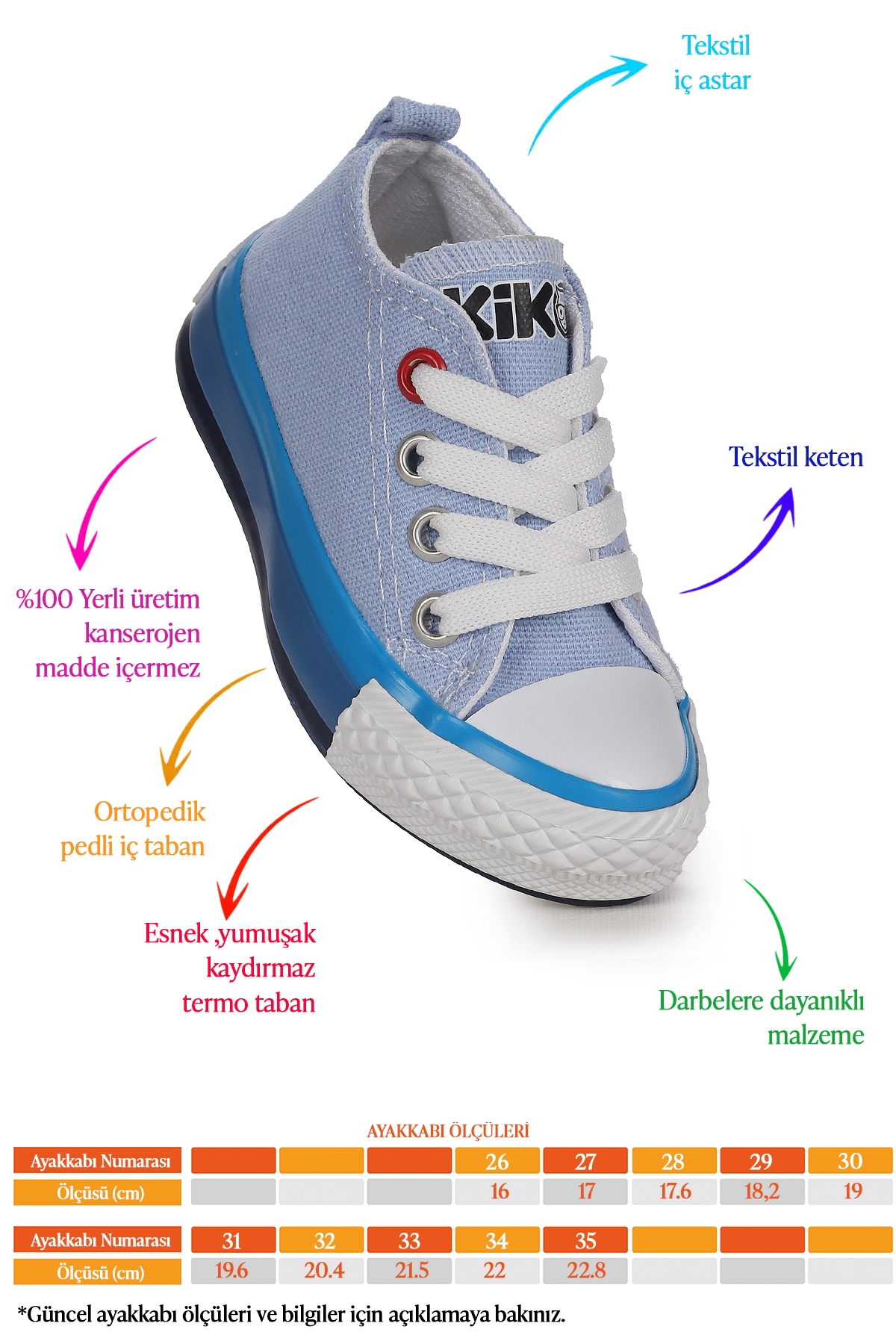 Tinna Bağcıklı Erkek Çocuk Keten Spor Ayakkabı Mavi - Görsel 3