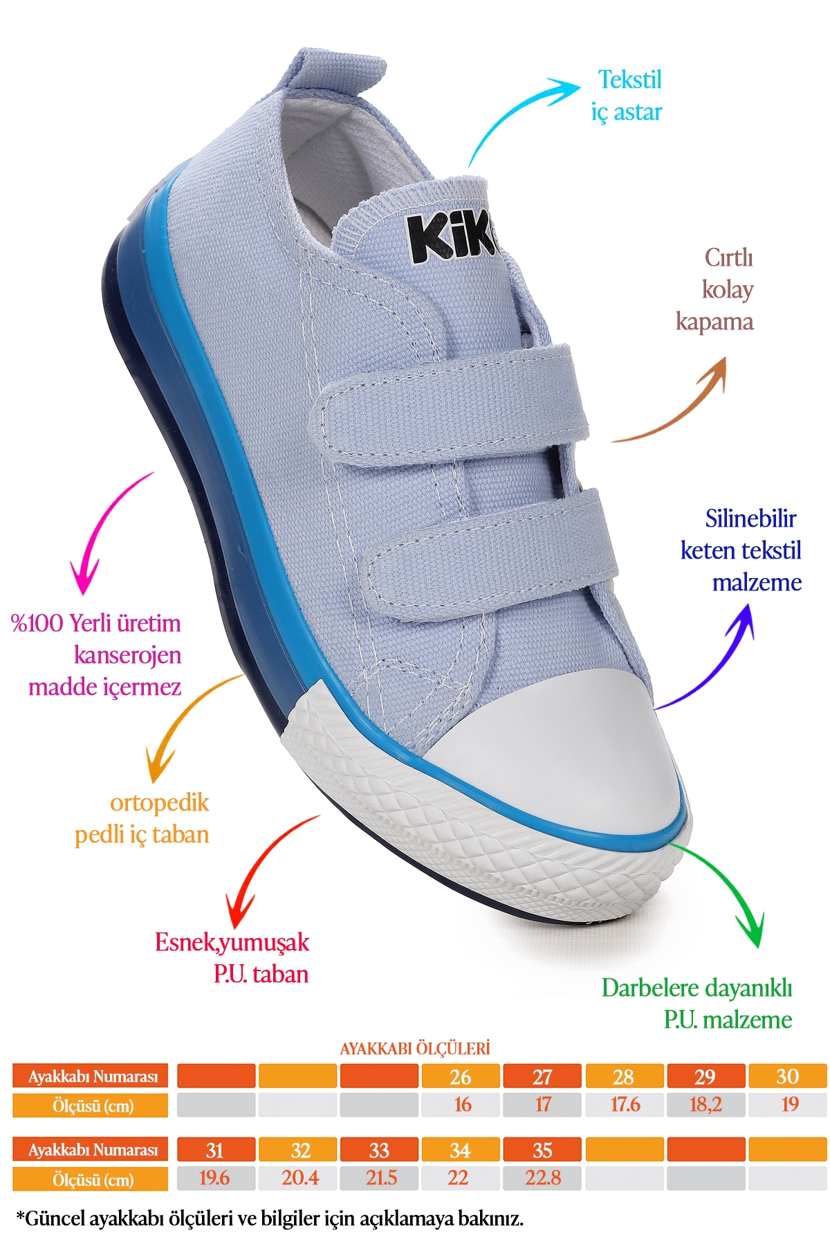 Linen Cırtlı Erkek Çocuk Keten Spor Ayakkabı Mavi - Görsel 3