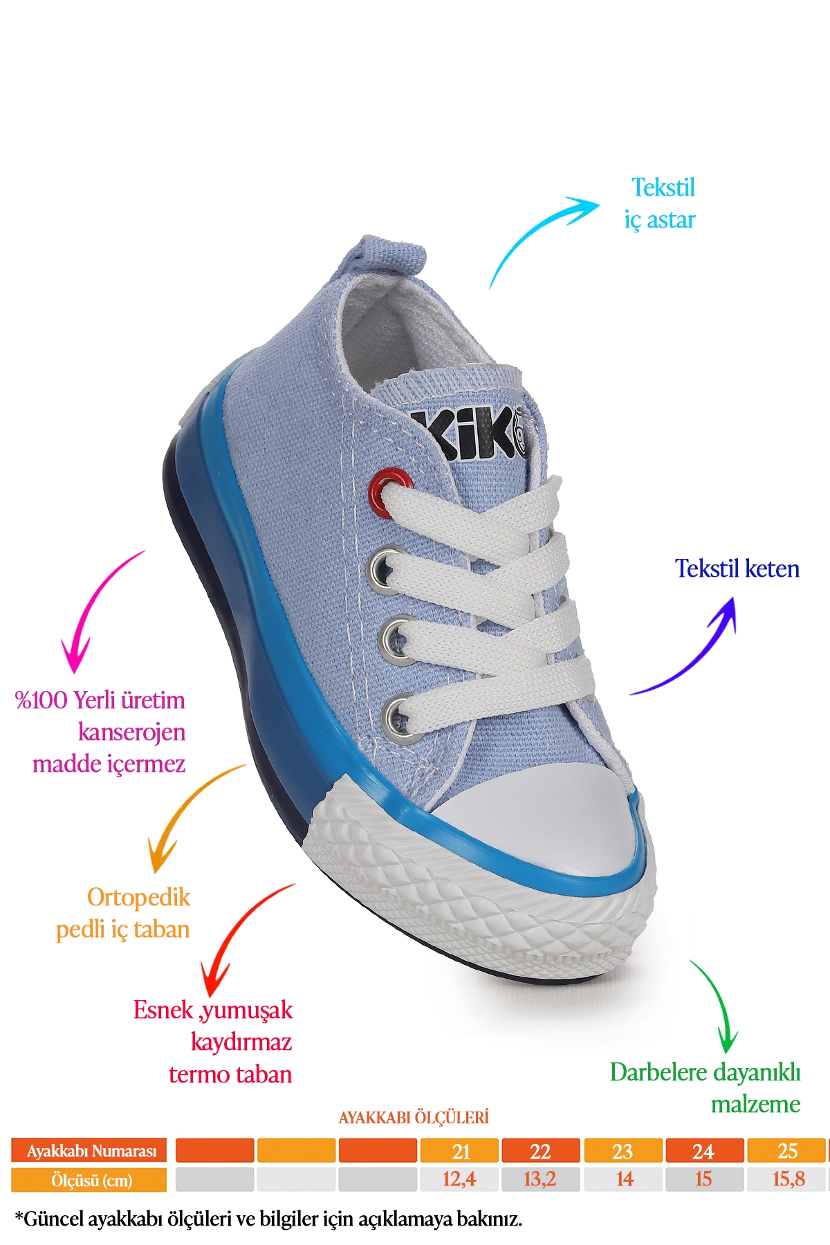 Tinna Bağcıklı Erkek Bebek Keten Spor Ayakkabı Mavi - Görsel 3