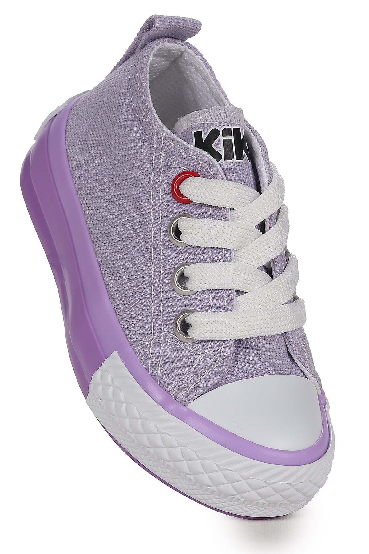 Tinna Bağcıklı Kız Bebek Keten Spor Ayakkabı Lila - Görsel 2