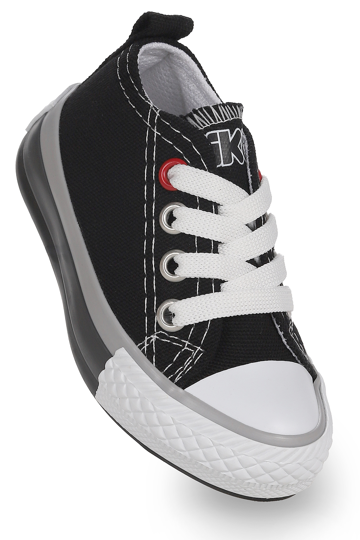 Tinna Bağcıklı Erkek Bebek Keten Spor Ayakkabı Siyah - Görsel 2