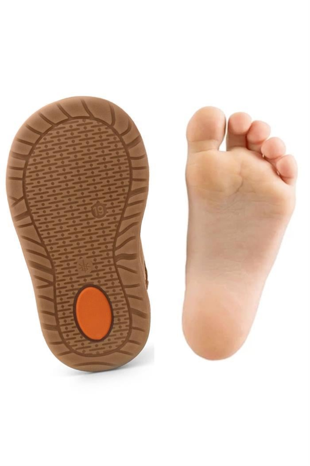 Schaggy Hakiki Deri Taba Kahverengi Bebek Spor Ayakkabı - Görsel 9