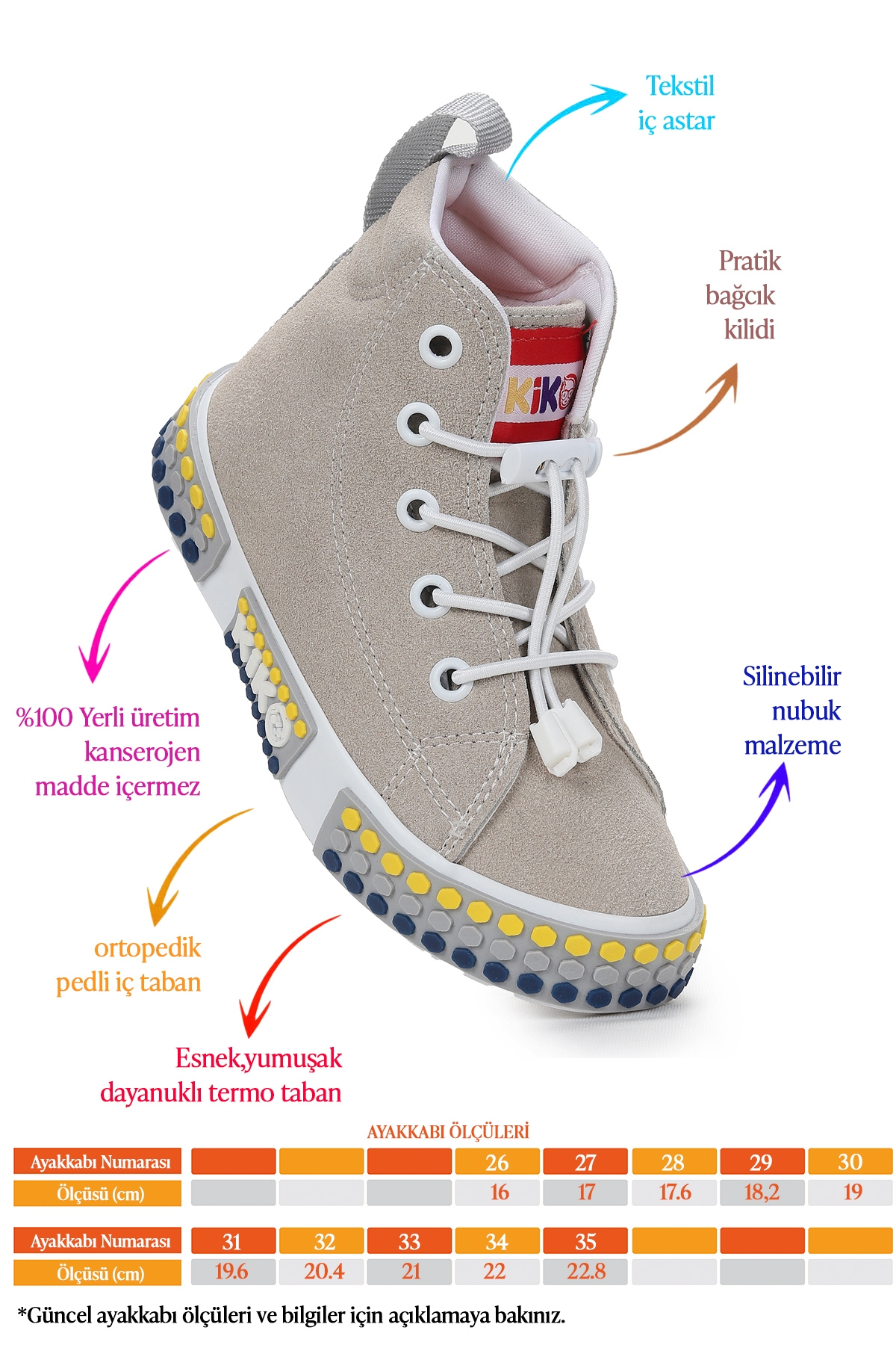 Gamel Günlük Lastikli Erkek Çocuk Bot Ayakkabı Gri - Görsel 3