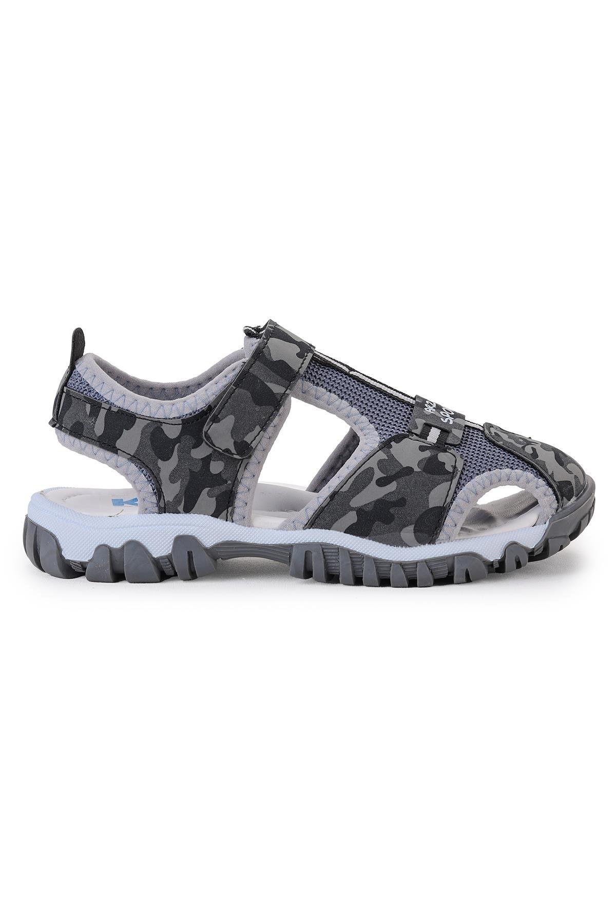 Erkek Çocuk Sandalet Arz 2399 Gri Kamuflaj - Görsel 5