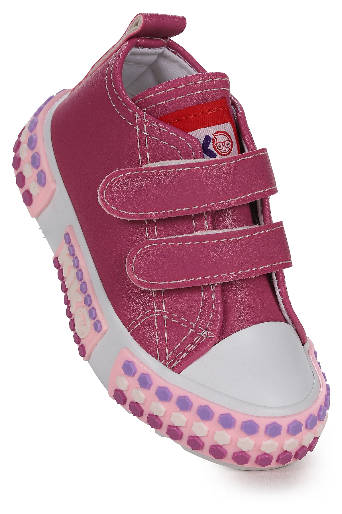 Kach Cırtlı Kız Bebek Günlük Spor Ayakkabı Fuşya - Görsel 2