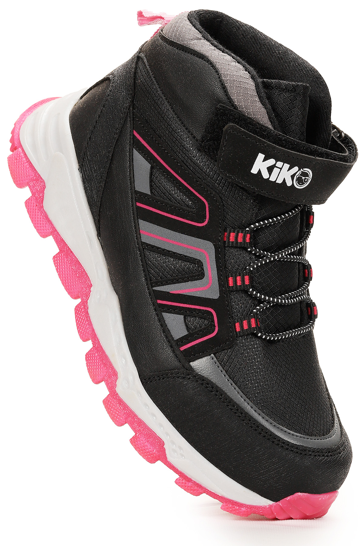 Kcal Termo Taban Cırtlı Kız Çocuk Spor Bot Ayakkabı Siyah - Fuşya - Görsel 2