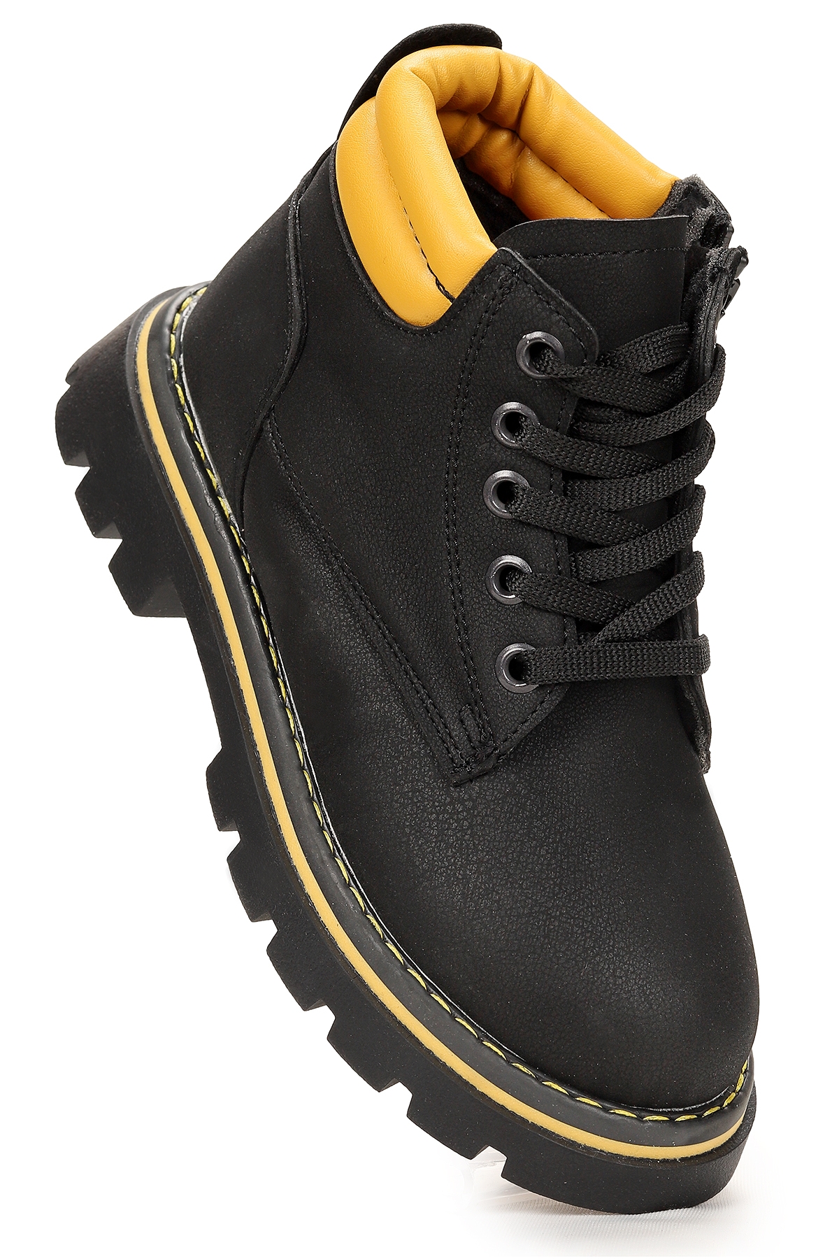 Kosev Fermuarlı Erkek Çocuk Bot Ayakkabı Siyah - Görsel 2