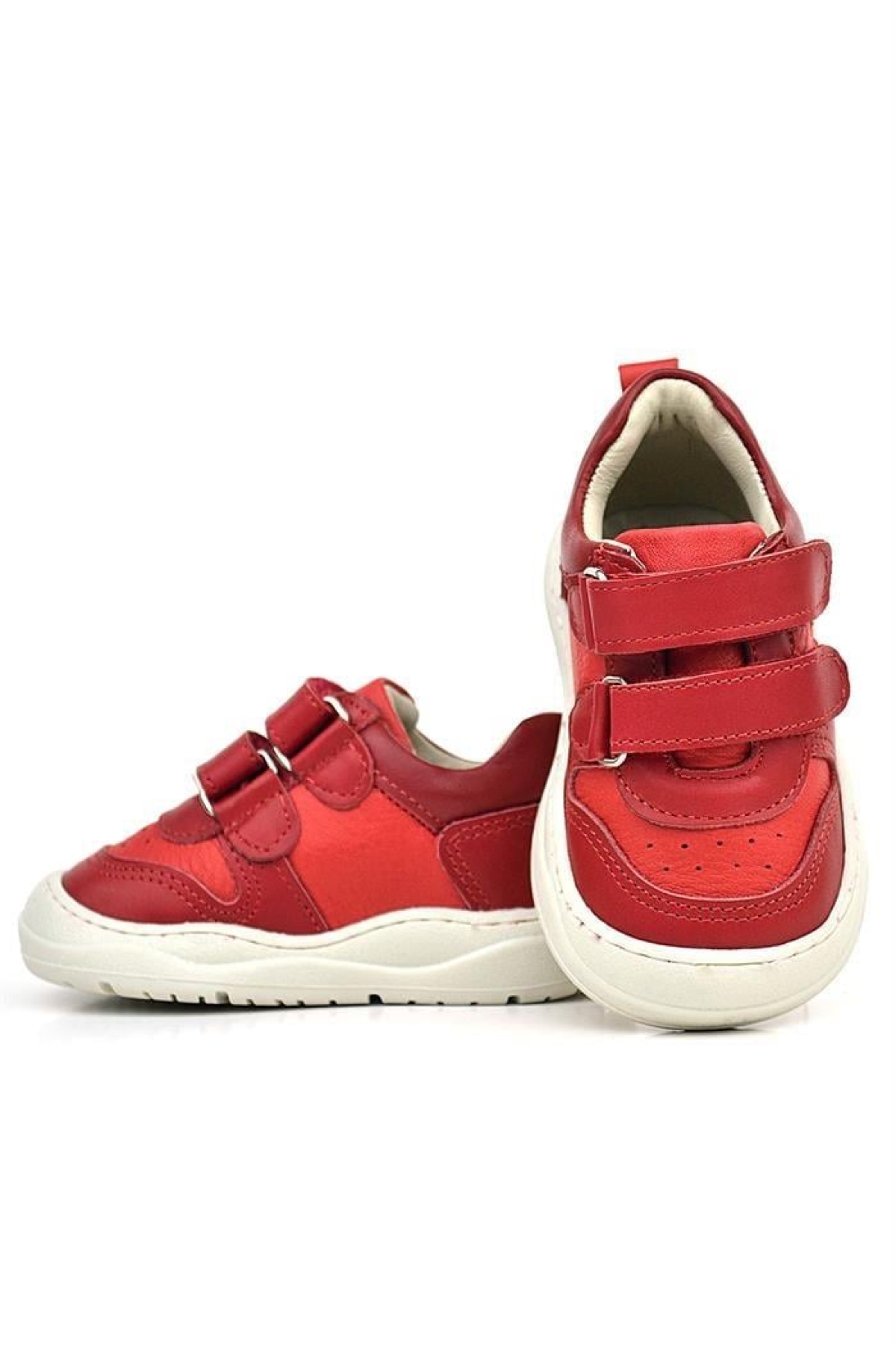 Schaggy Hakiki Deri Kırmızı Bebek Spor Ayakkabı - Görsel 7