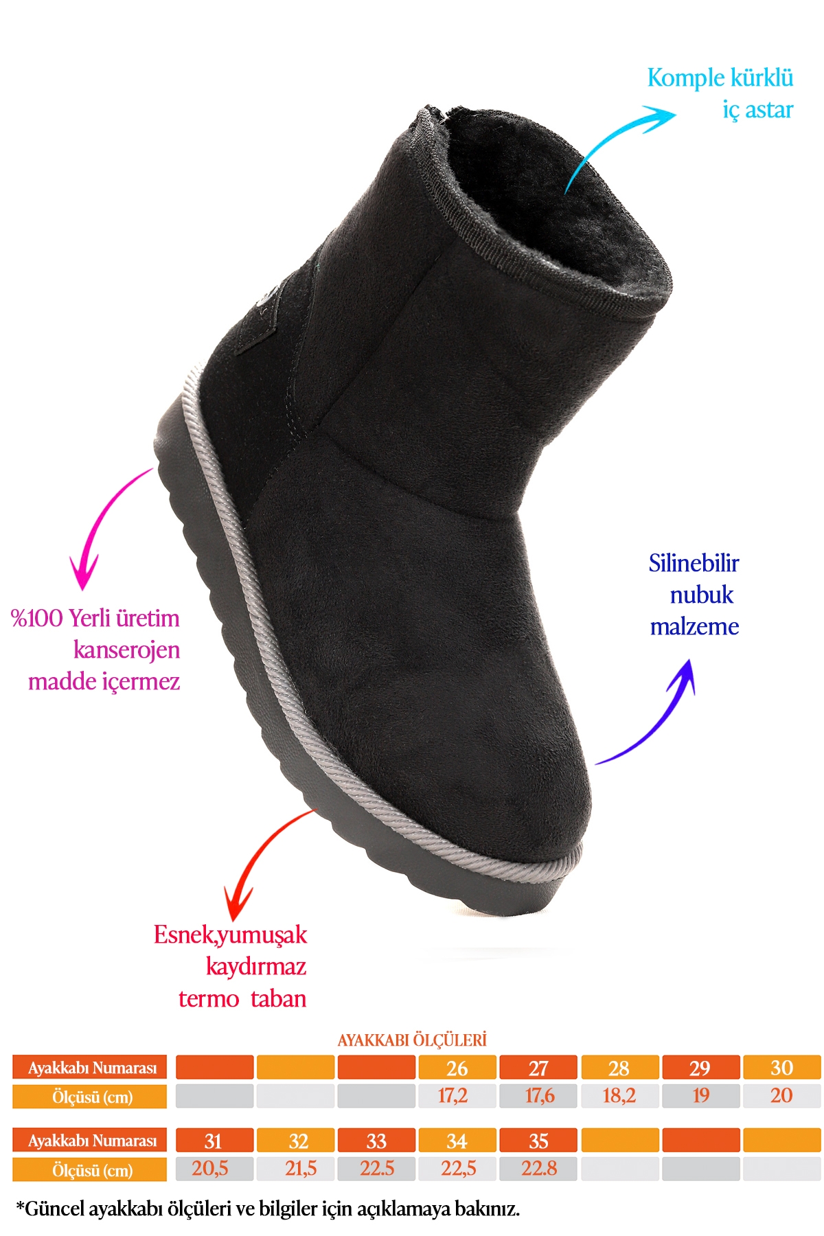 Jessy Fermuarlı Kız Çocuk Bot Siyah - Görsel 3