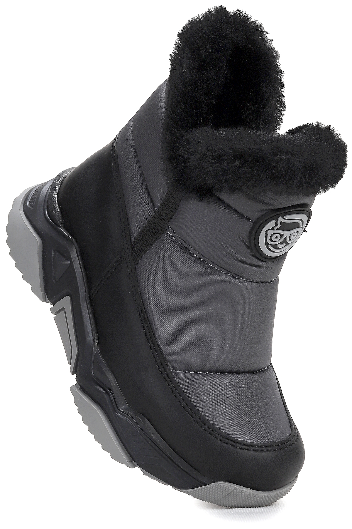 Pamela Fermuarlı Kız Çocuk Kar Botu Füme - Görsel 2