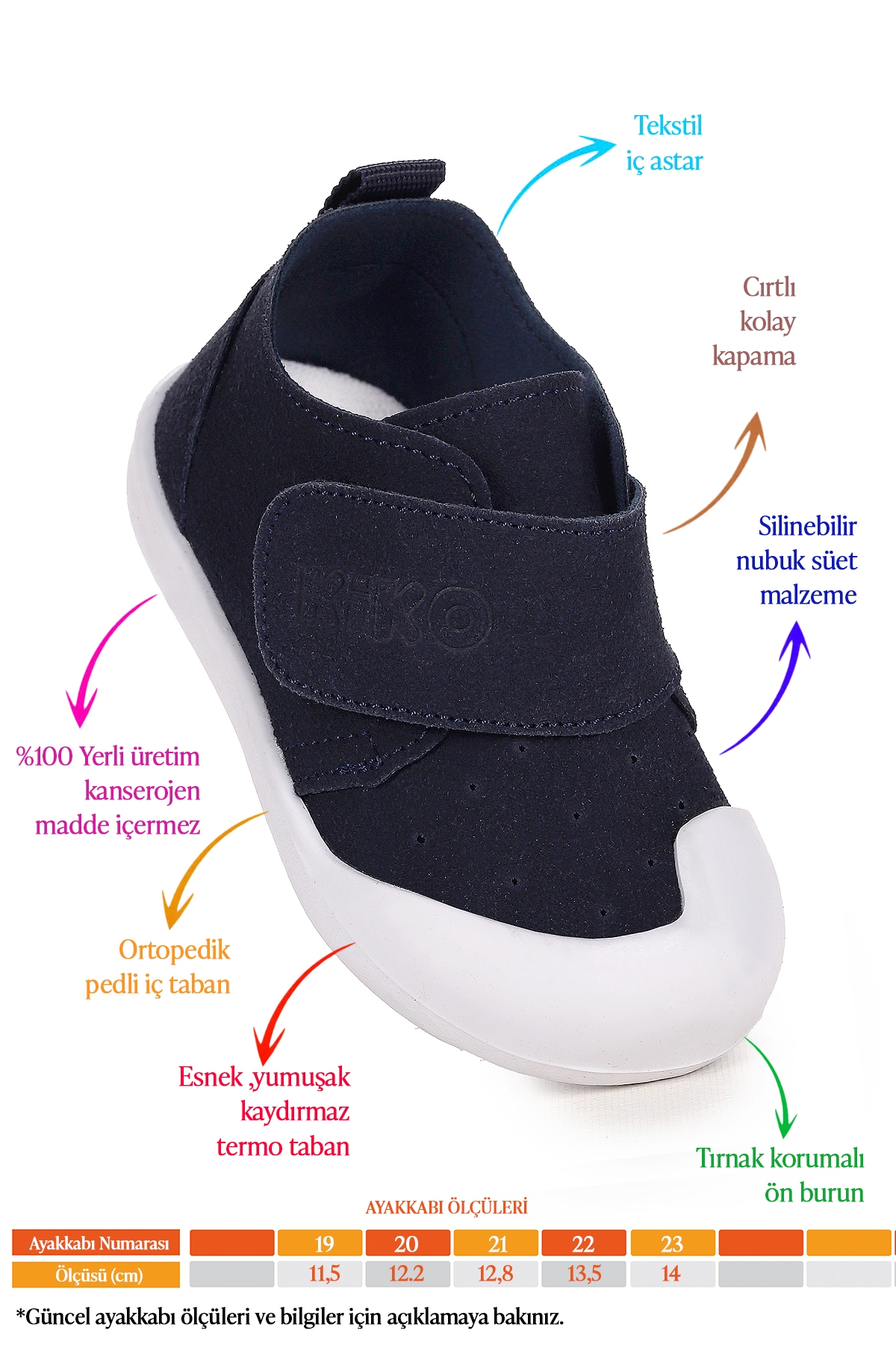 Rosie İlk Adım Cırtlı Erkek Bebek Günlük Ayakkabı Lacivert - Görsel 3