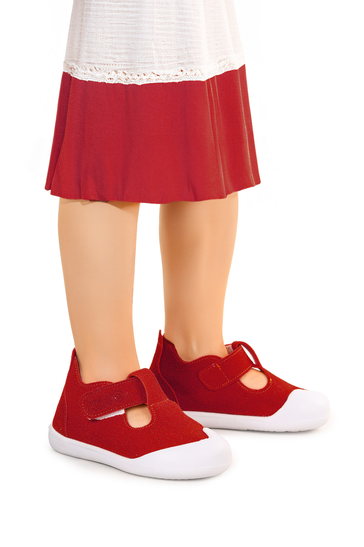 Elroy İlk Adım Cırtlı Kız Bebek Günlük Ayakkabı Kırmızı - Görsel 4