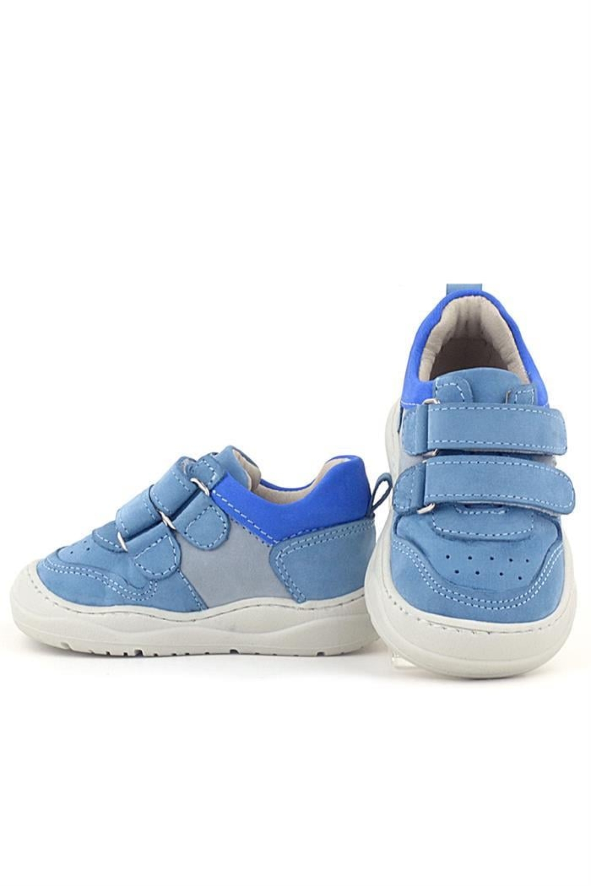 Schaggy Hakiki Deri Mavi Bebek Spor Ayakkabı - Görsel 7