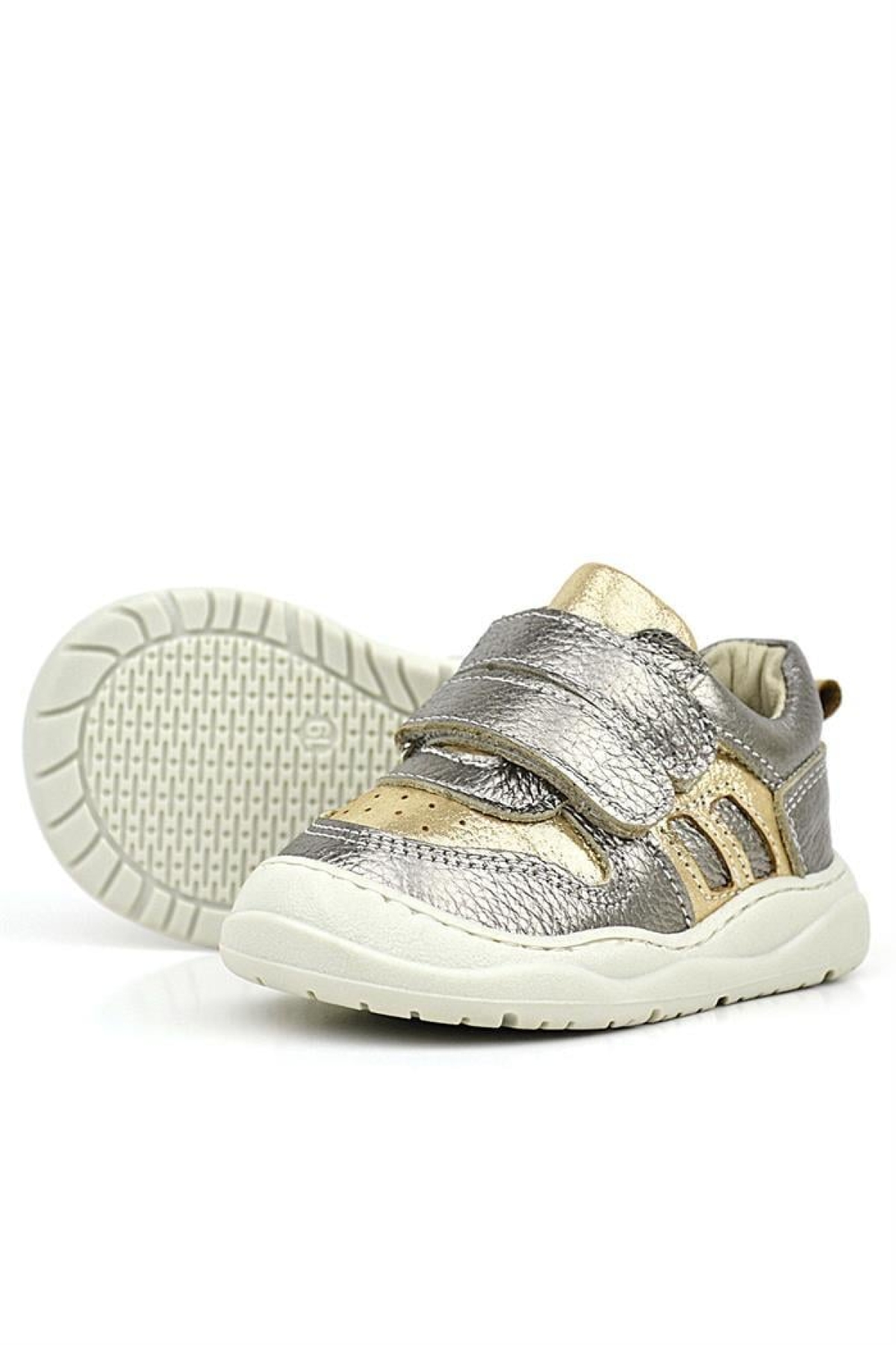 Schaggy Hakiki Deri Gold Bebek Spor Ayakkabı - Görsel 6