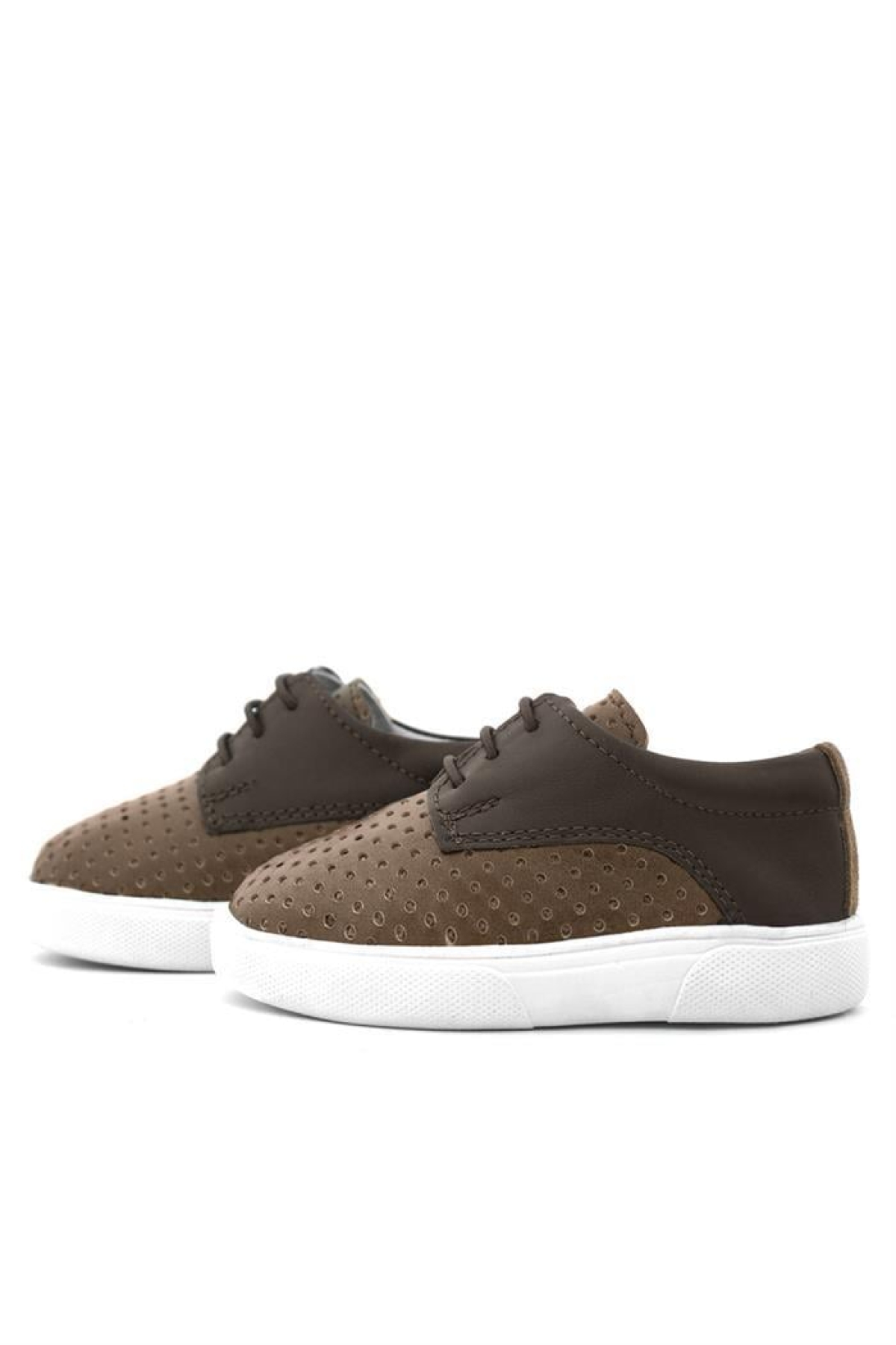 Hakiki Deri Kahverengi Lastikli Erkek Çocuk Günlük Ayakkabı - Görsel 7