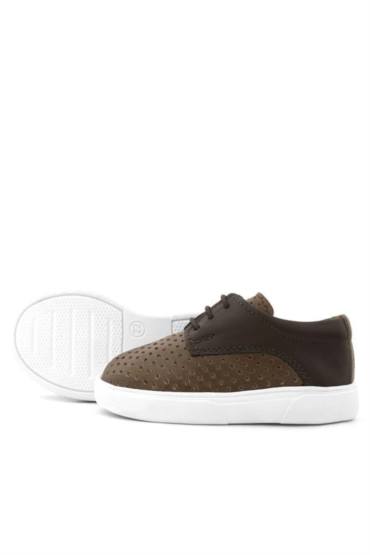 Hakiki Deri Kahverengi Lastikli Erkek Çocuk Günlük Ayakkabı - Görsel 8
