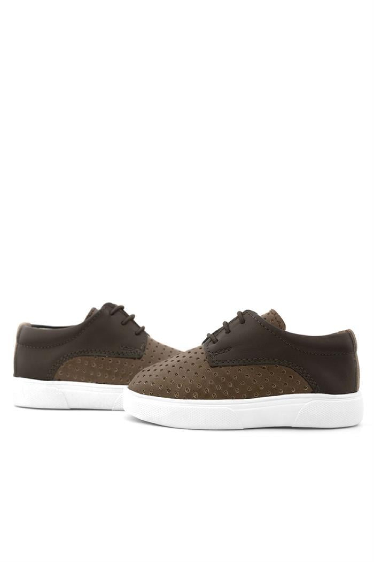 Hakiki Deri Kahverengi Lastikli Erkek Çocuk Günlük Ayakkabı - Görsel 9