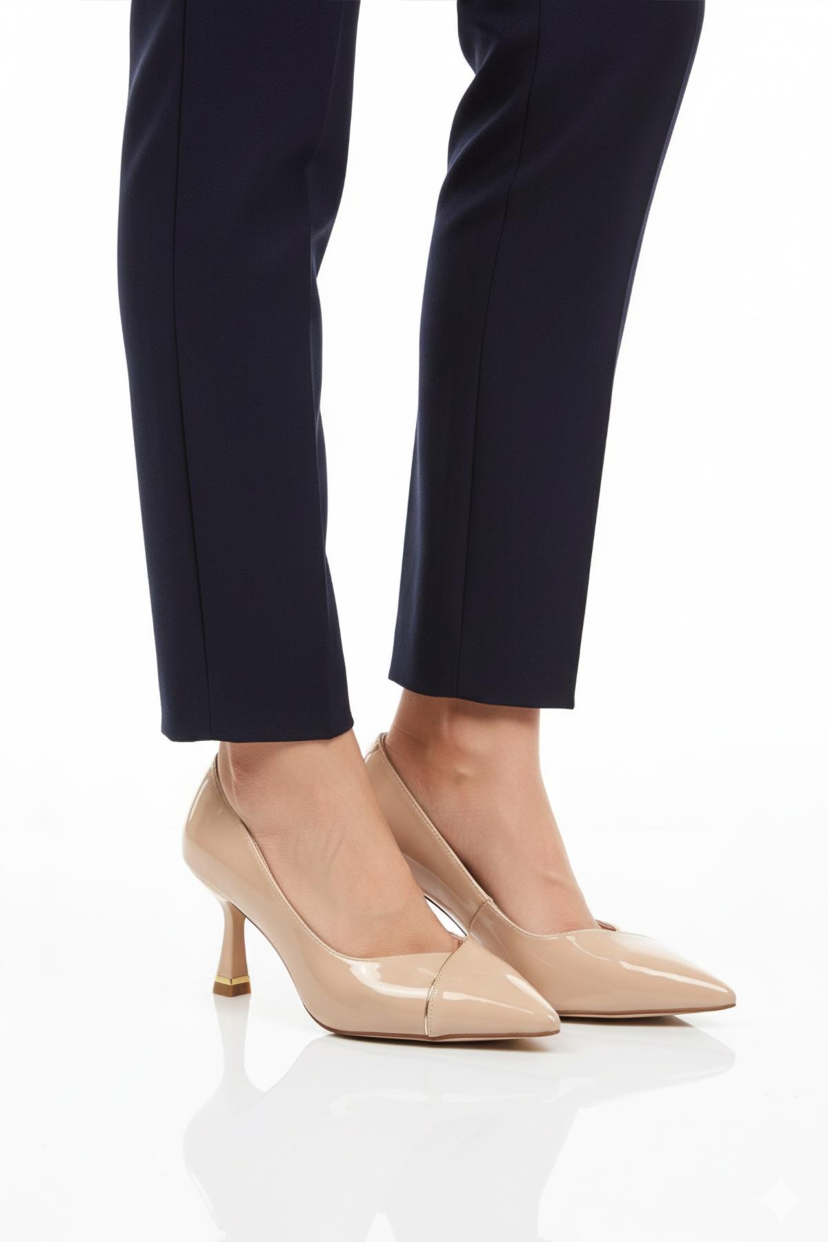 357164 Z Nude Rugan Kadın Topuklu Ayakkabı - Görsel 4