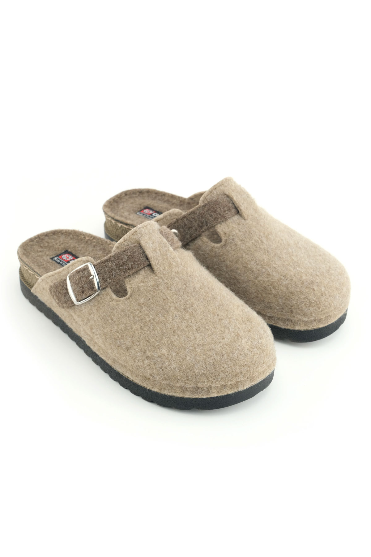 Kadın Kışlık Rahat Taban Tek Toka Ayarlanabilir Keçe Ev Bahçe Terlik - Görsel 4