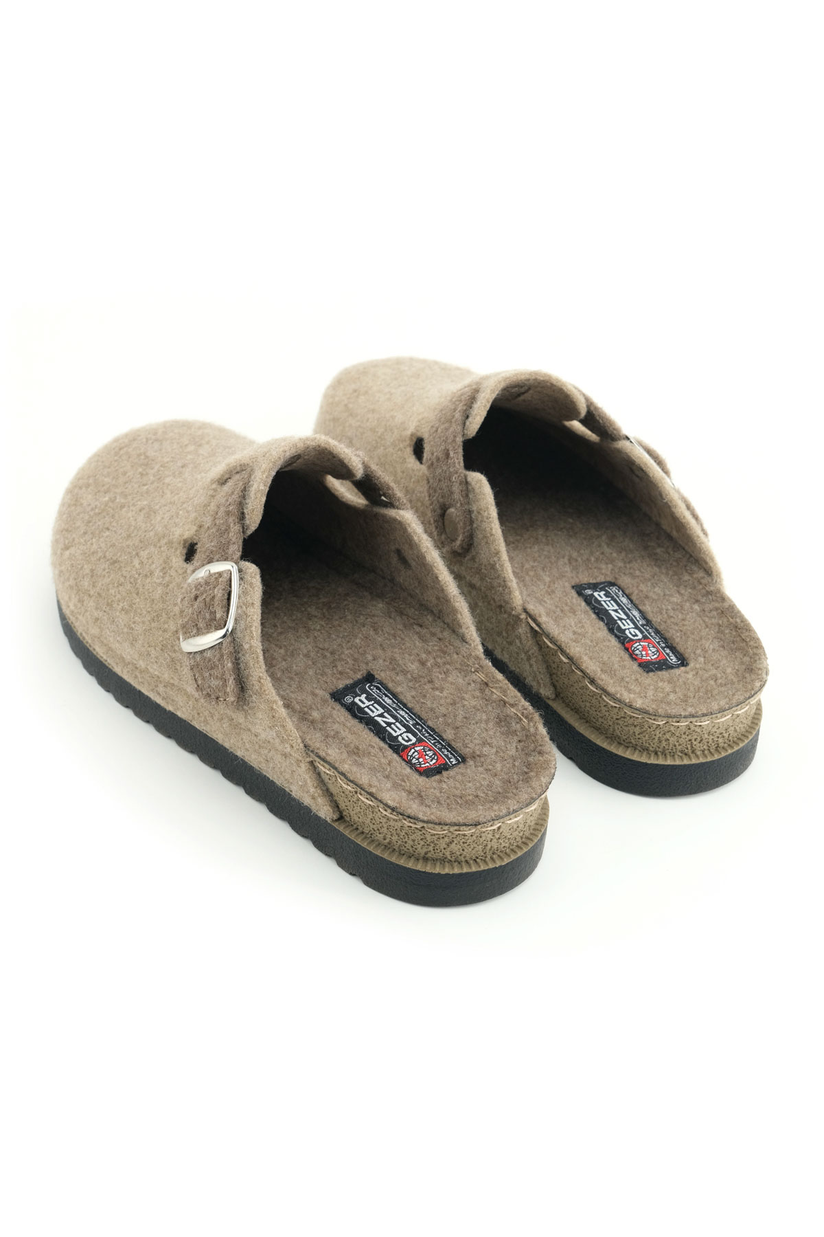 Kadın Kışlık Rahat Taban Tek Toka Ayarlanabilir Keçe Ev Bahçe Terlik - Görsel 5